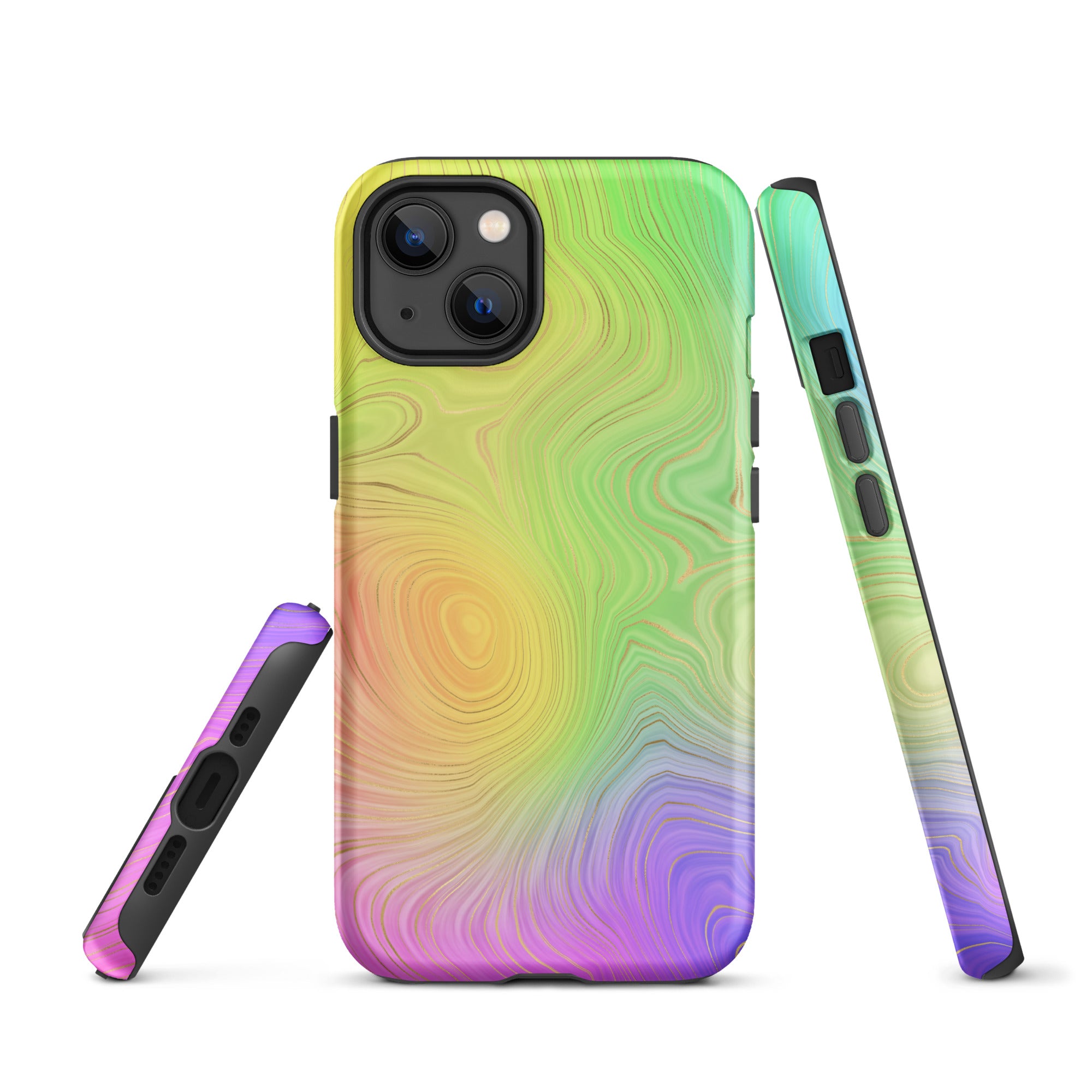 Tough Case for iPhone® Rainbow Strata Pattern II