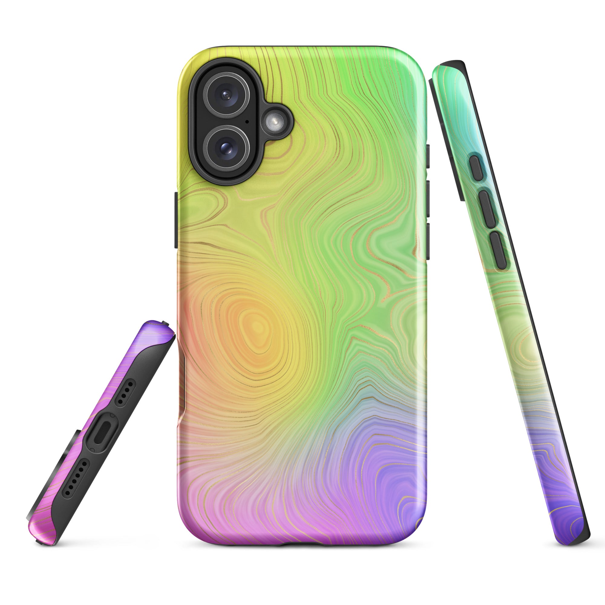 Tough Case for iPhone® Rainbow Strata Pattern II