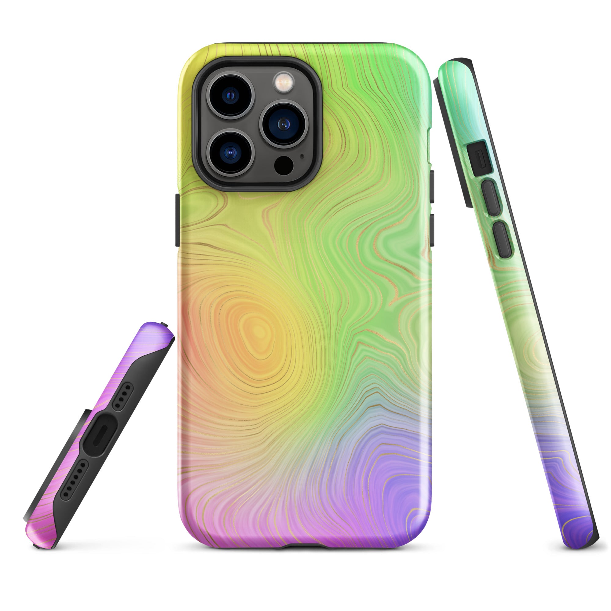 Tough Case for iPhone® Rainbow Strata Pattern II
