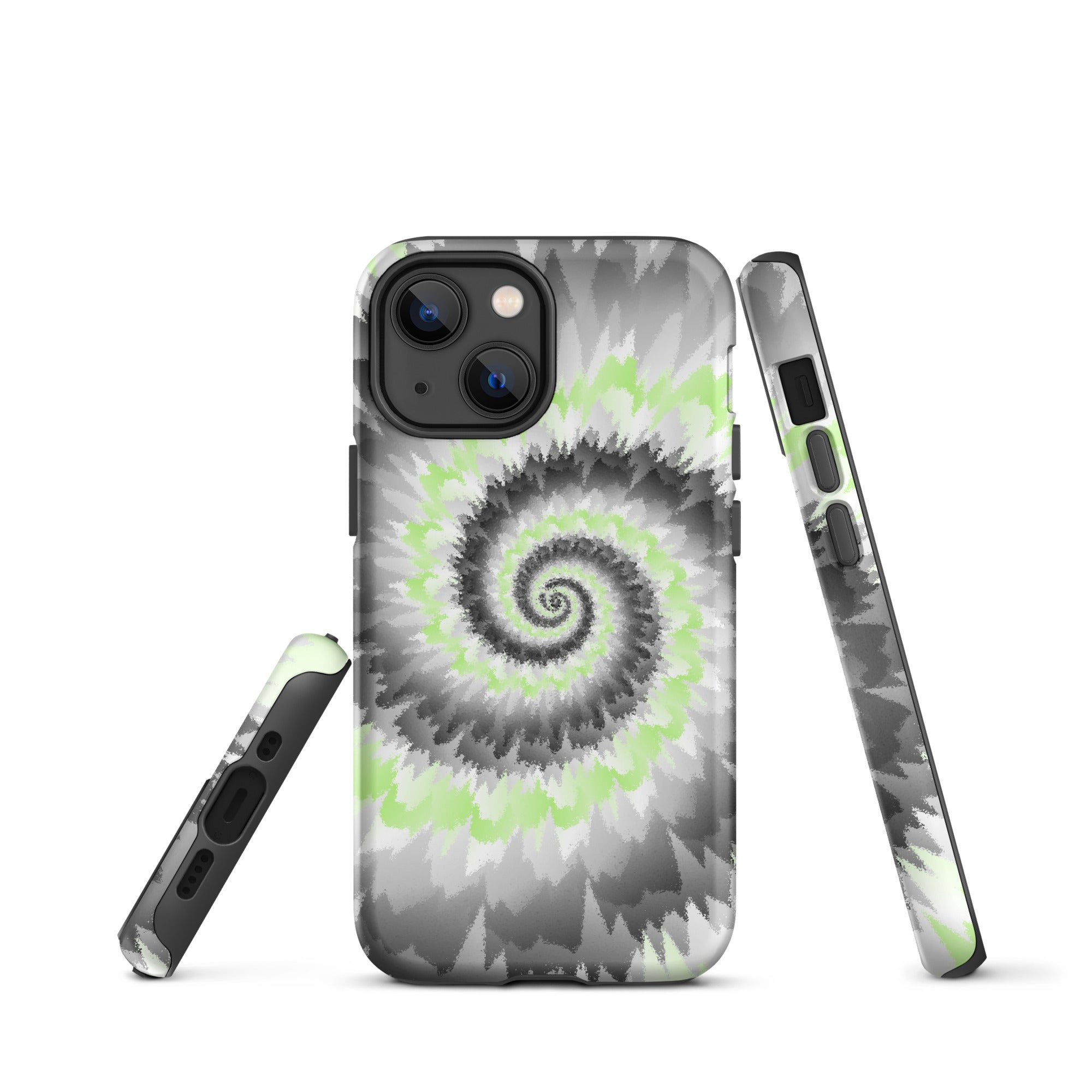 Tough Case for iPhone® Tie Dye Spiral Agender
