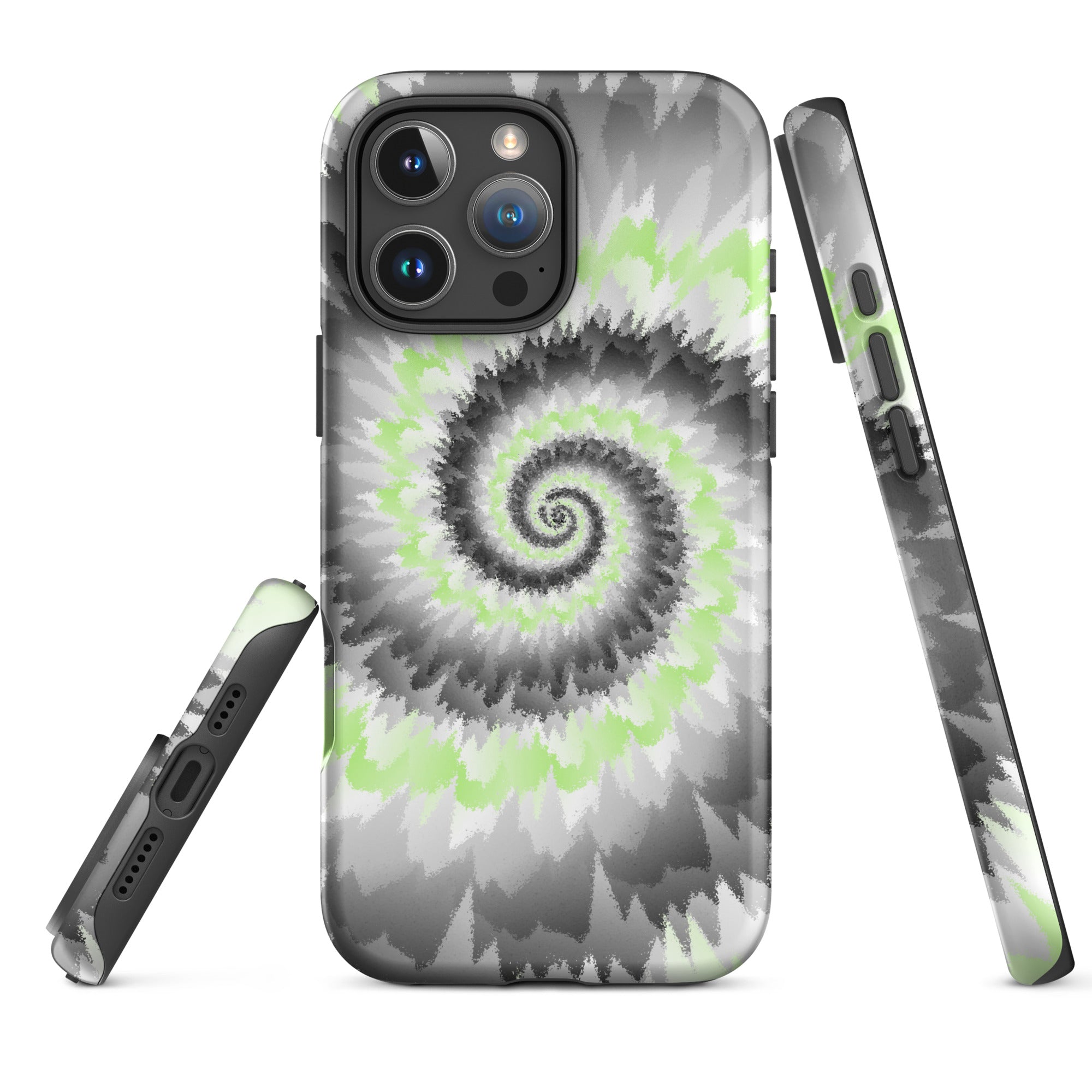 Tough Case for iPhone® Tie Dye Spiral Agender