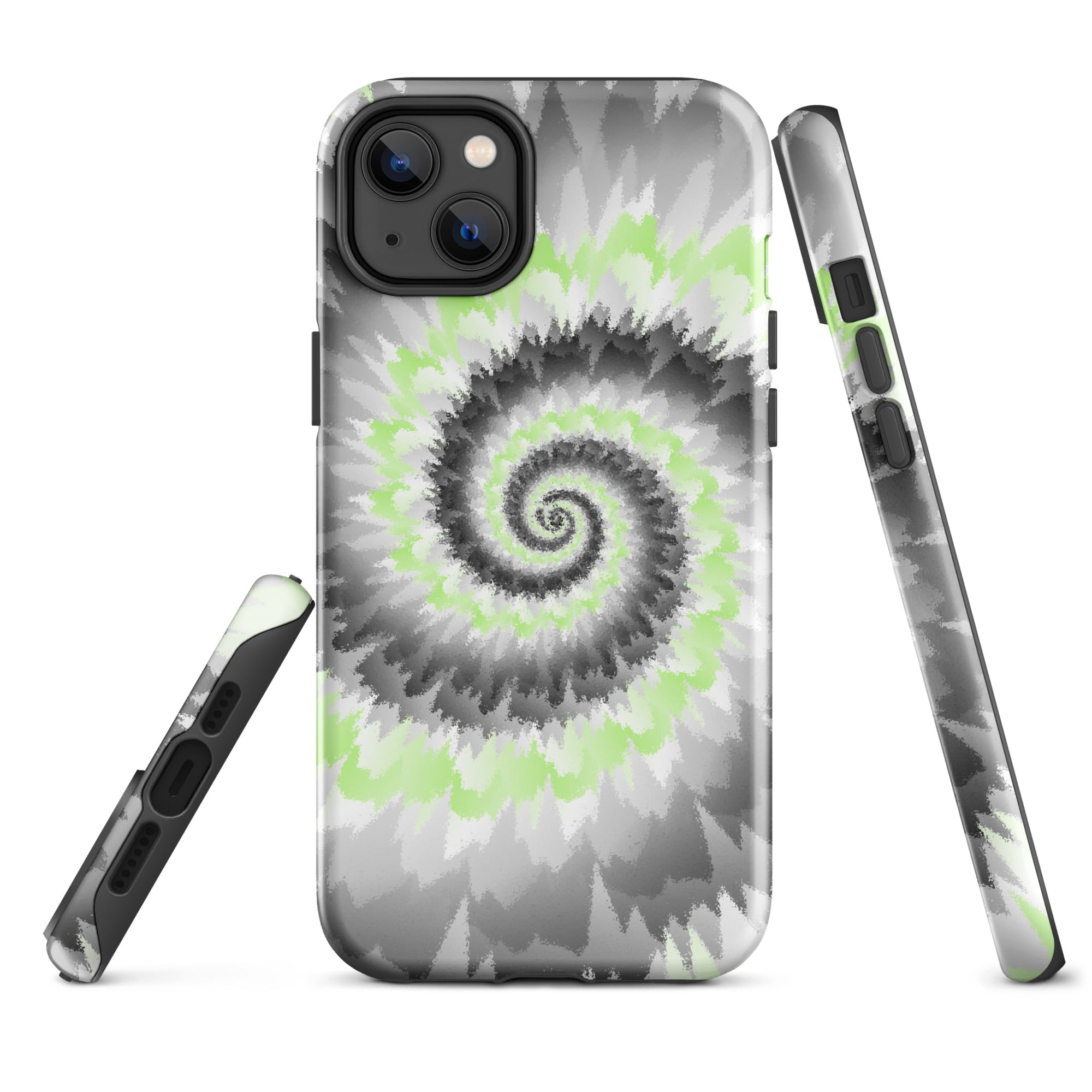 Tough Case for iPhone® Tie Dye Spiral Agender