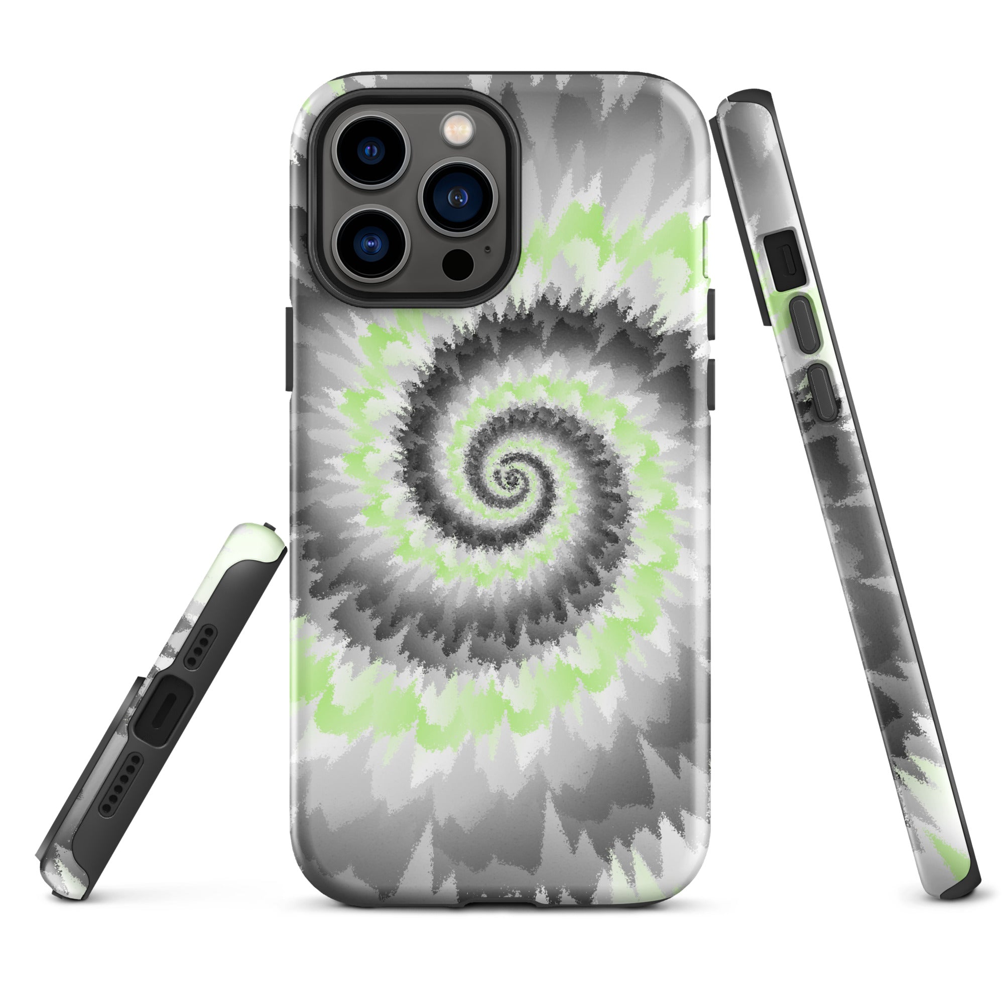 Tough Case for iPhone® Tie Dye Spiral Agender
