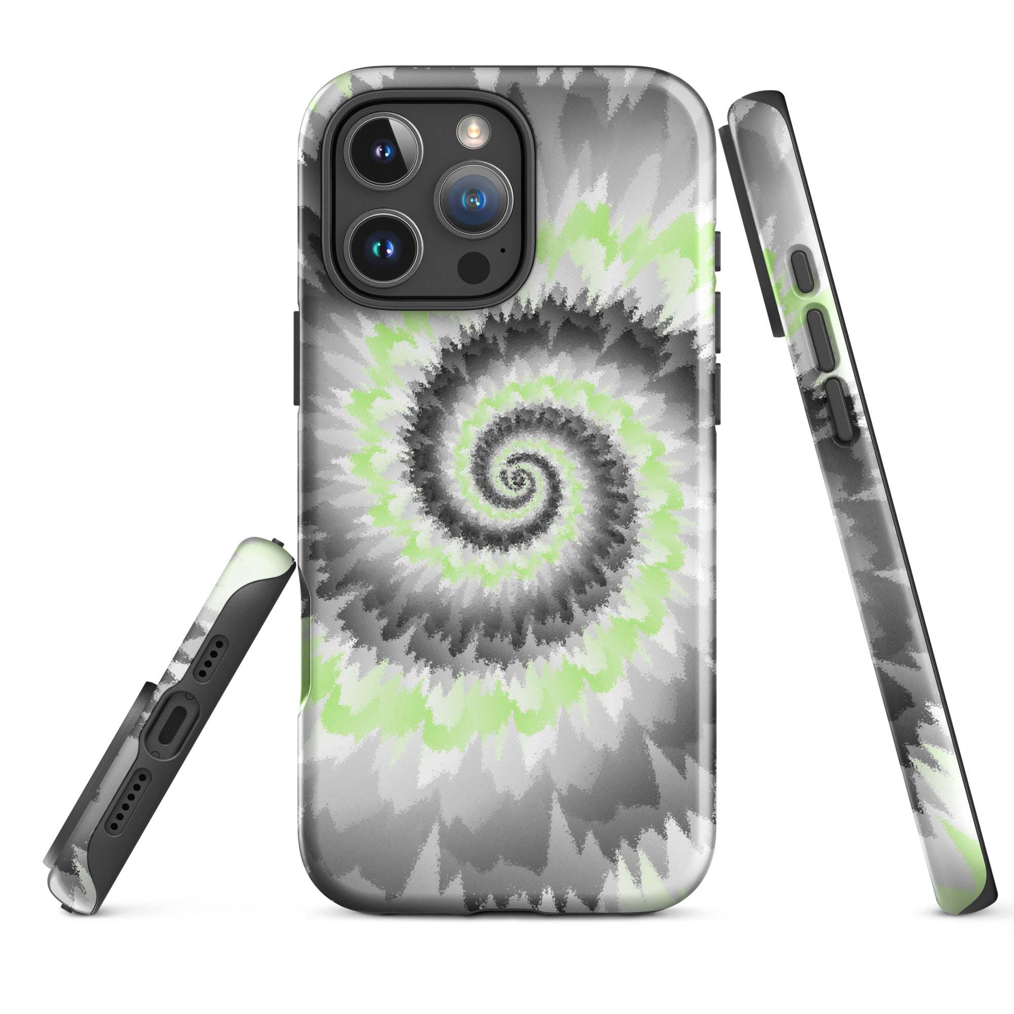 Tough Case for iPhone® Tie Dye Spiral Agender