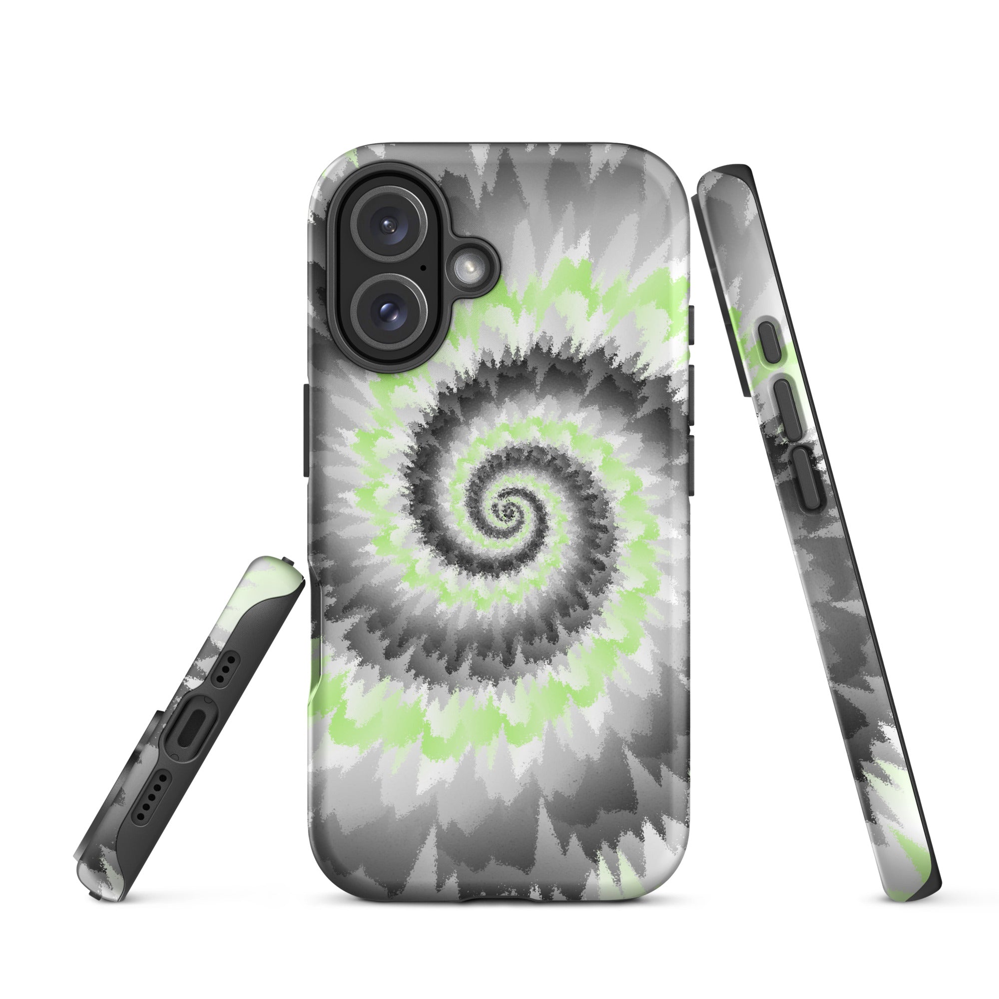 Tough Case for iPhone® Tie Dye Spiral Agender