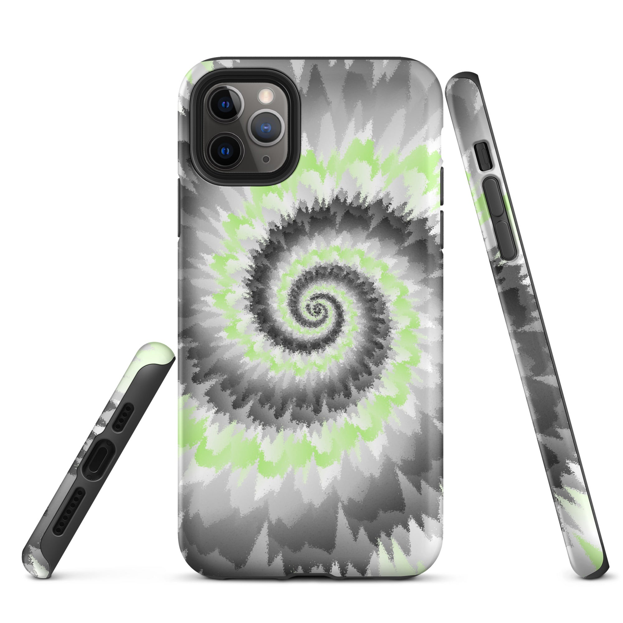 Tough Case for iPhone® Tie Dye Spiral Agender
