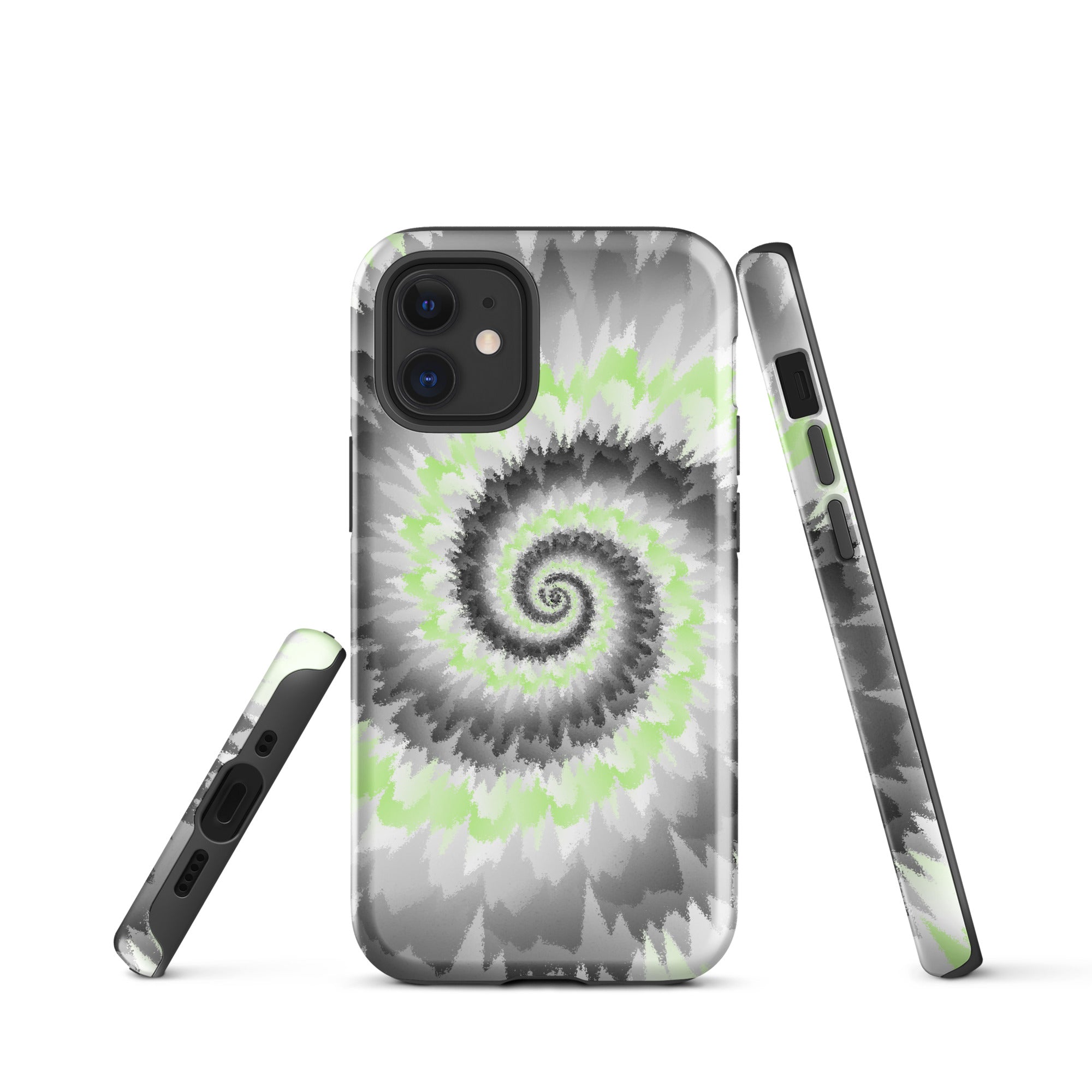 Tough Case for iPhone® Tie Dye Spiral Agender