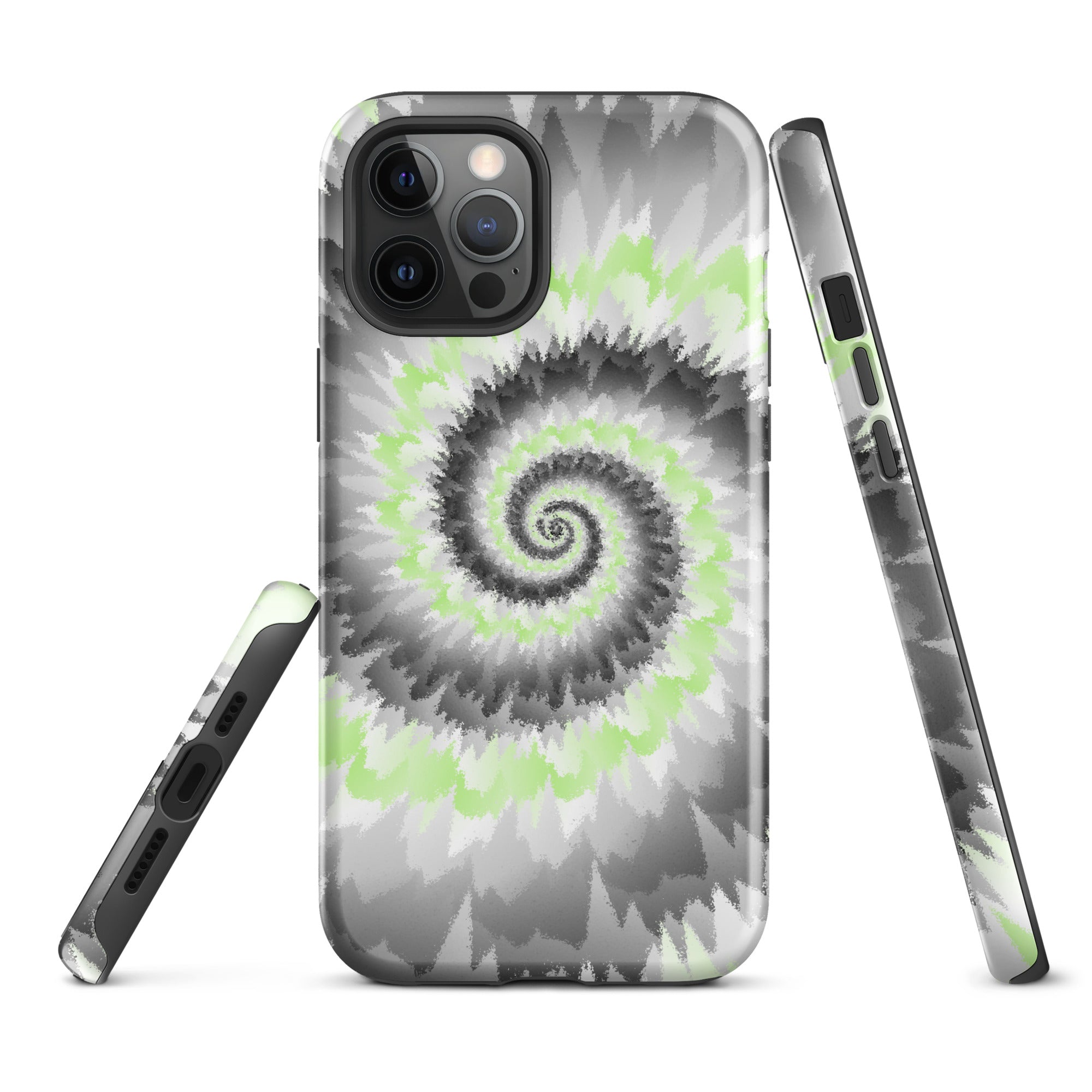 Tough Case for iPhone® Tie Dye Spiral Agender