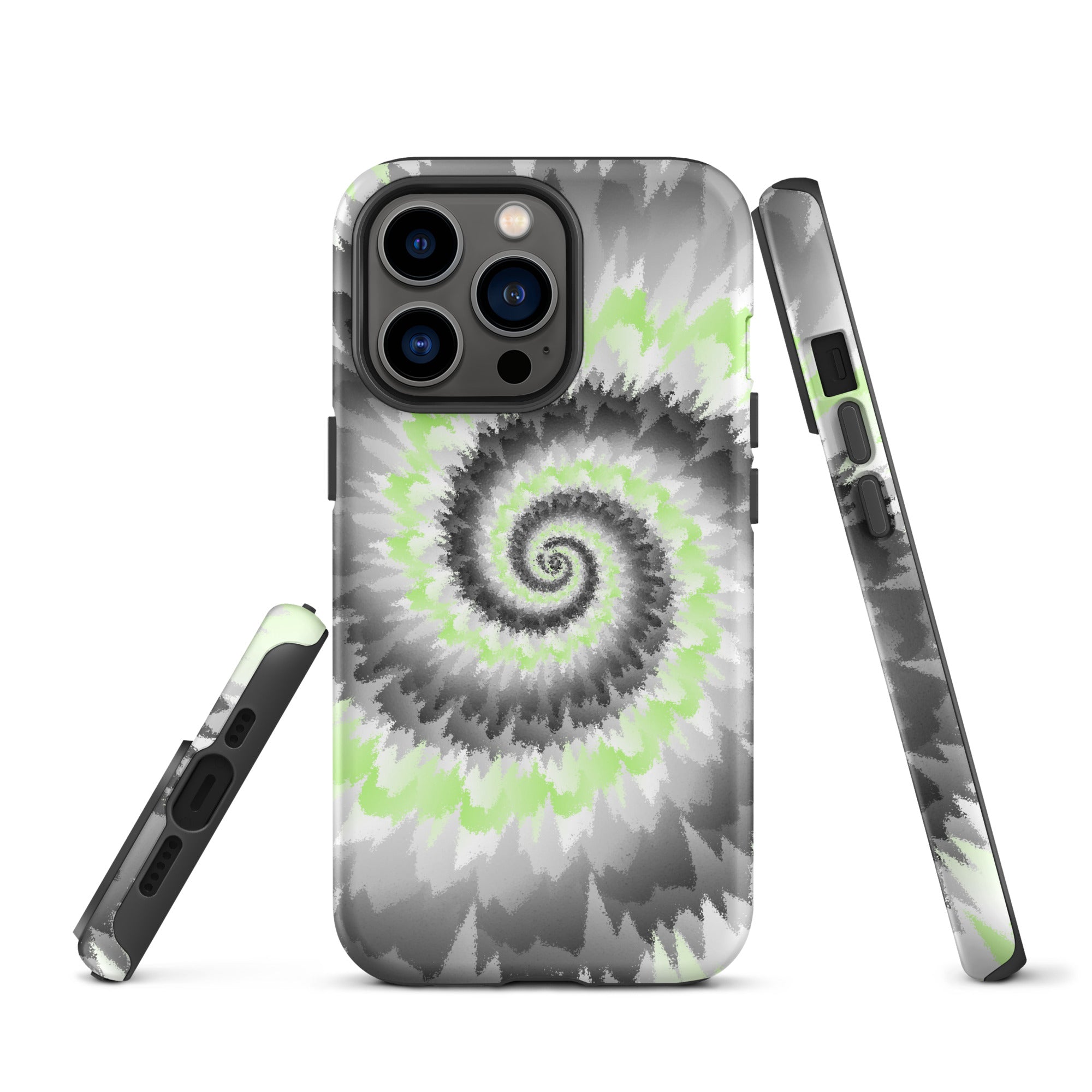 Tough Case for iPhone® Tie Dye Spiral Agender