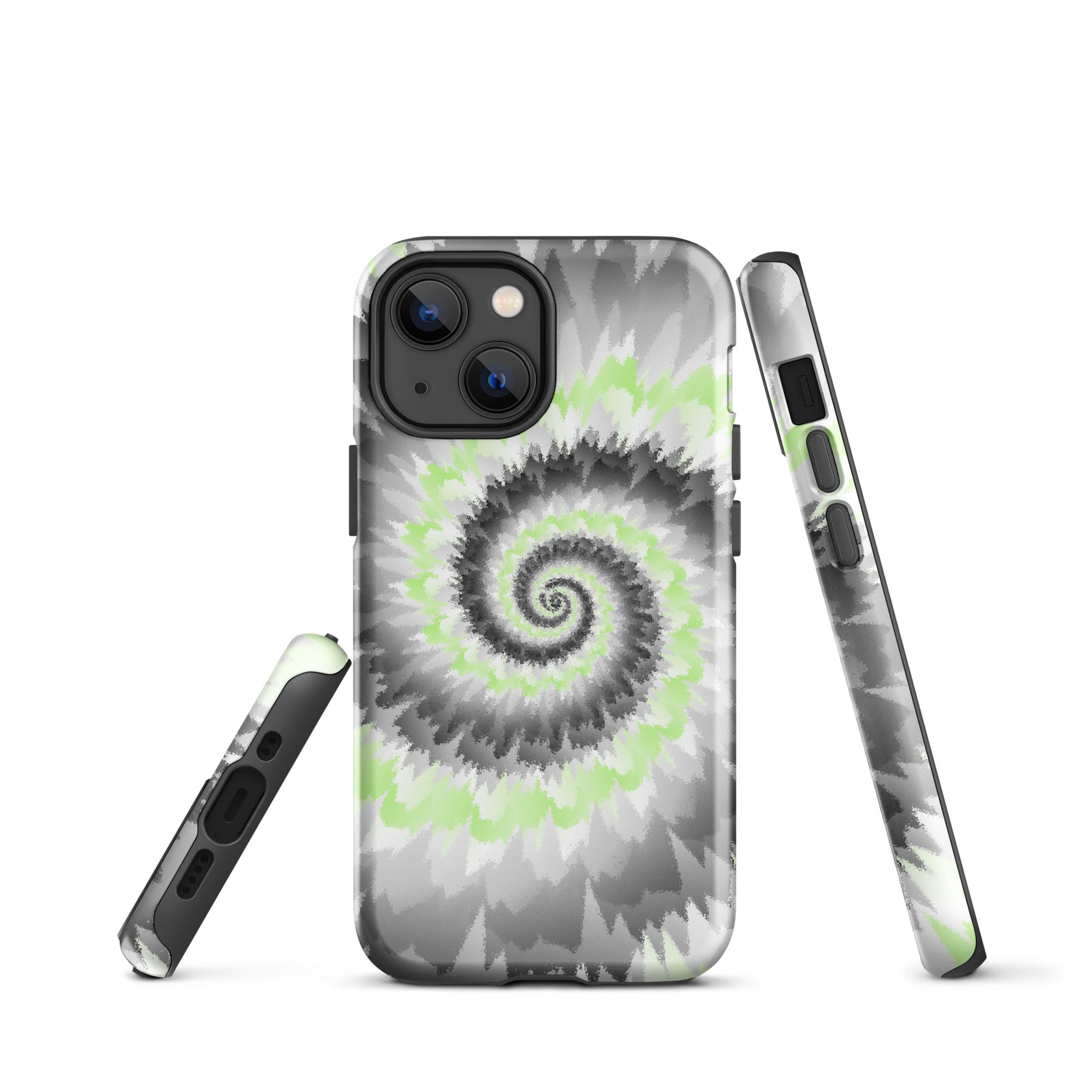 Tough Case for iPhone® Tie Dye Spiral Agender