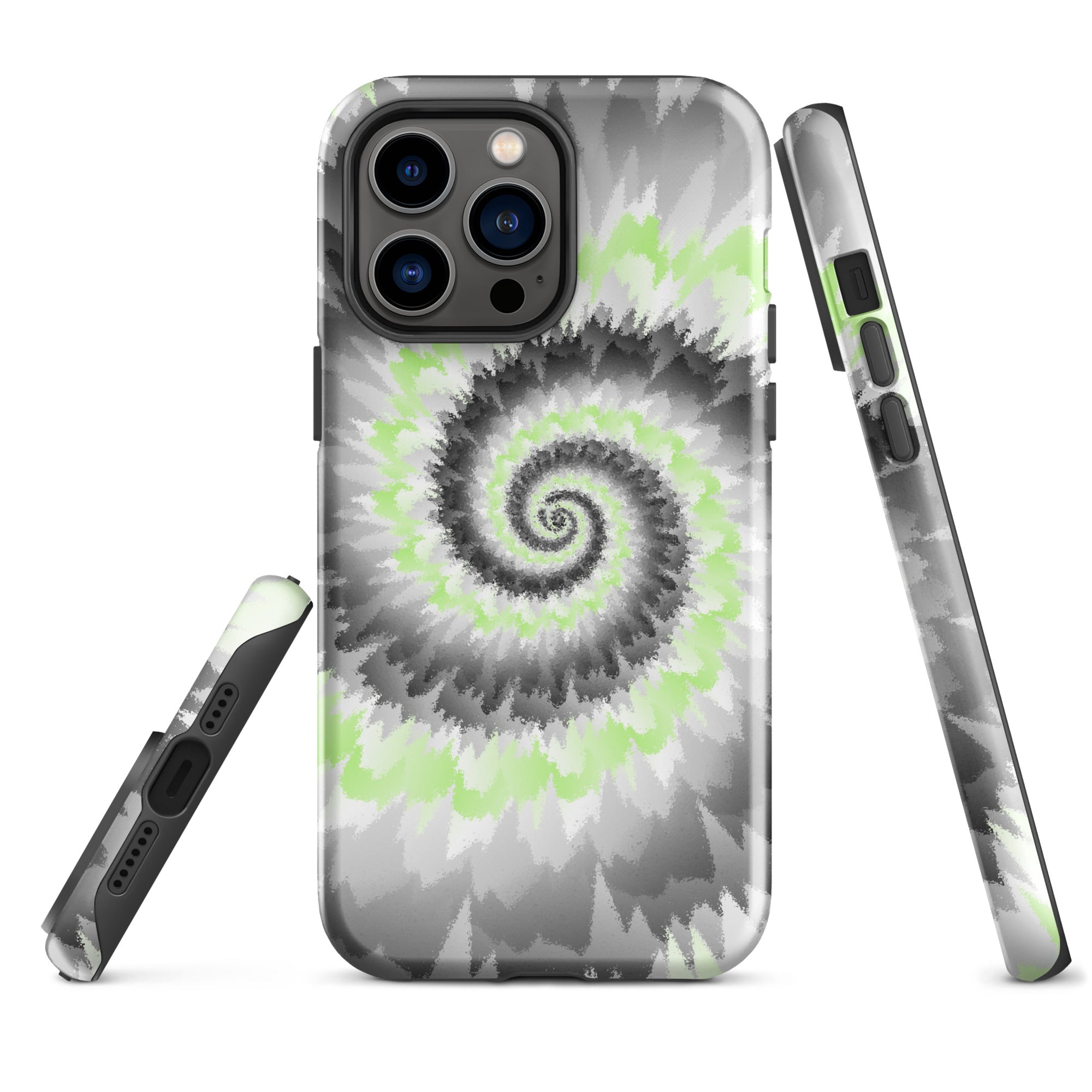 Tough Case for iPhone® Tie Dye Spiral Agender
