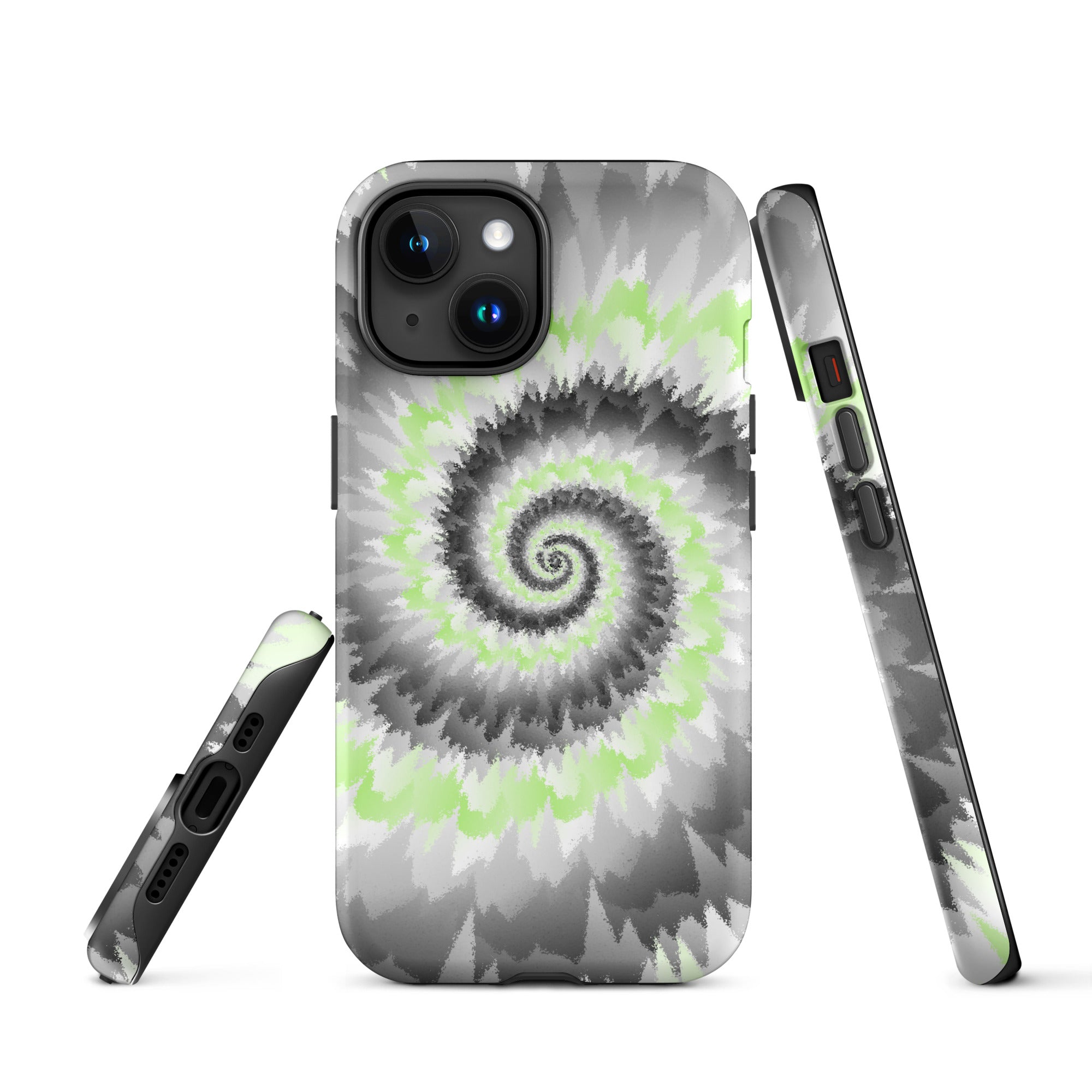 Tough Case for iPhone® Tie Dye Spiral Agender