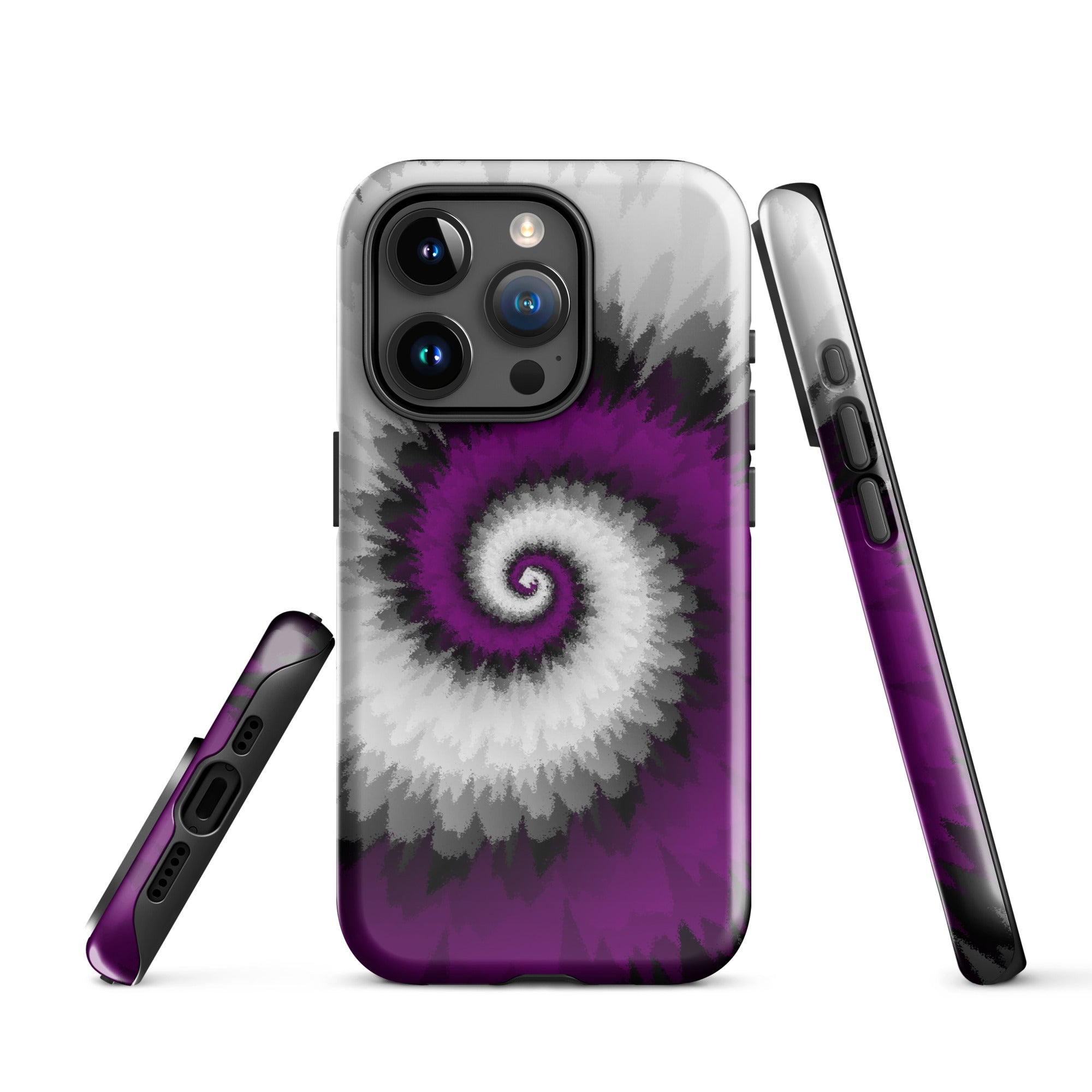 Tough Case for iPhone® Tie Dye Spiral Asexual