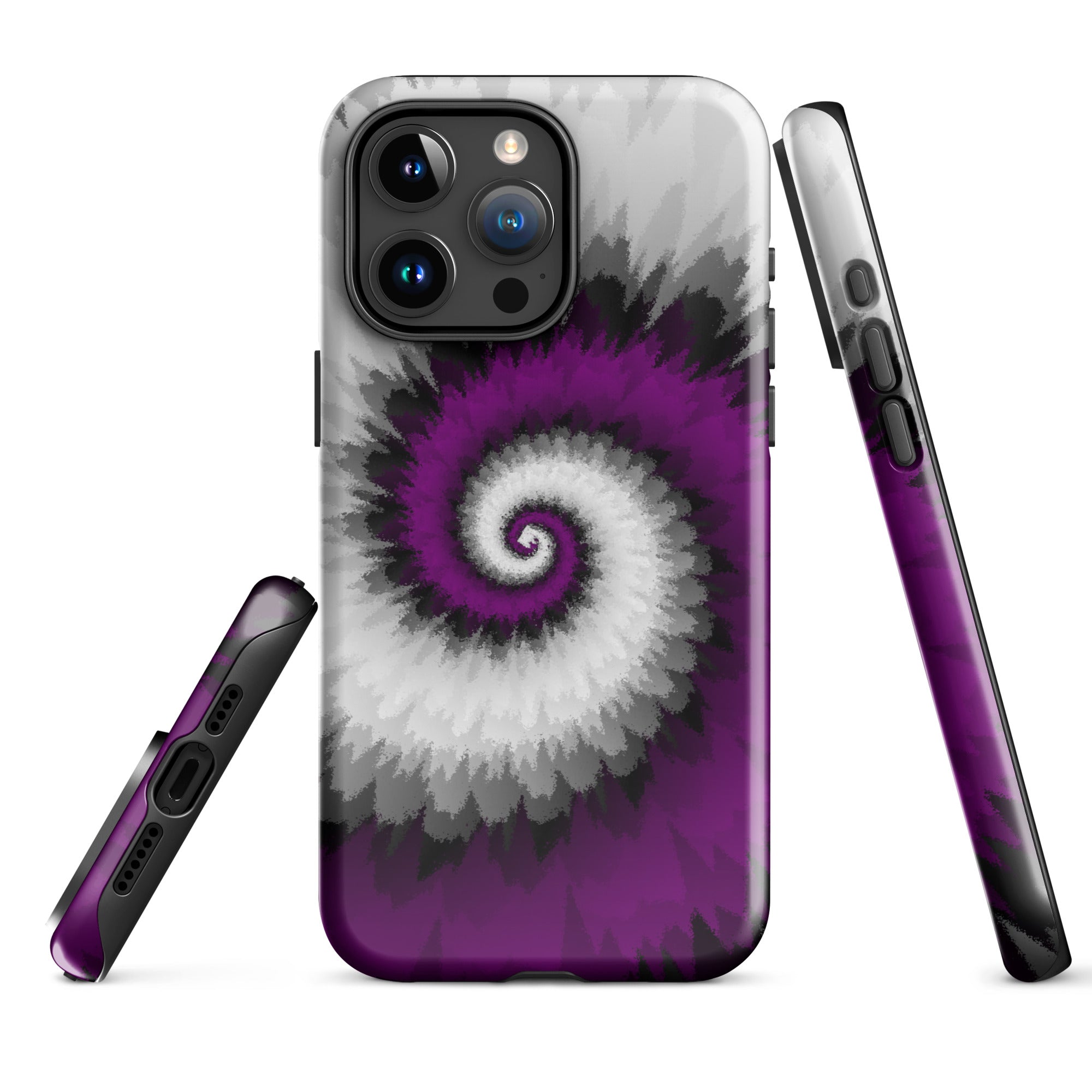 Tough Case for iPhone® Tie Dye Spiral Asexual