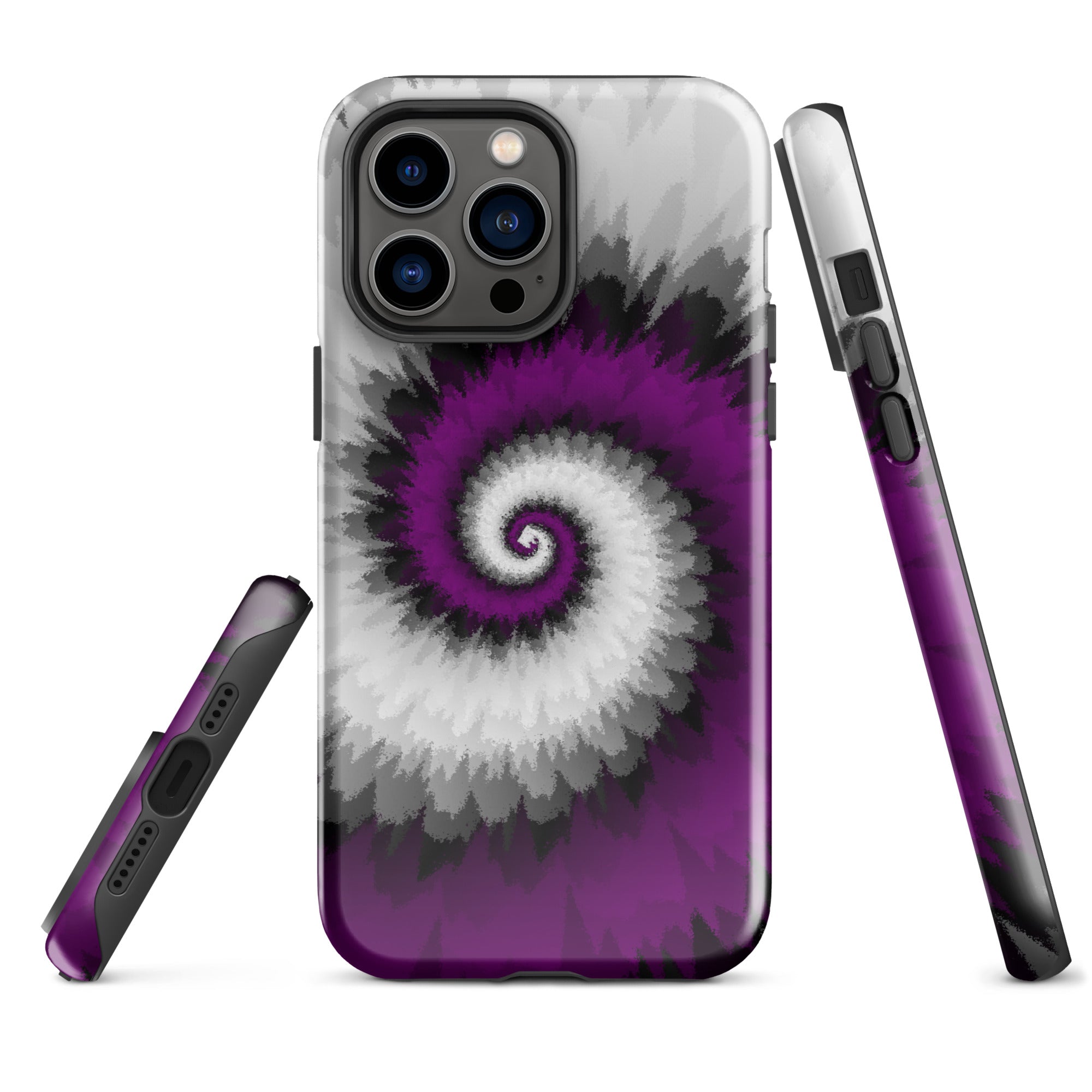 Tough Case for iPhone® Tie Dye Spiral Asexual