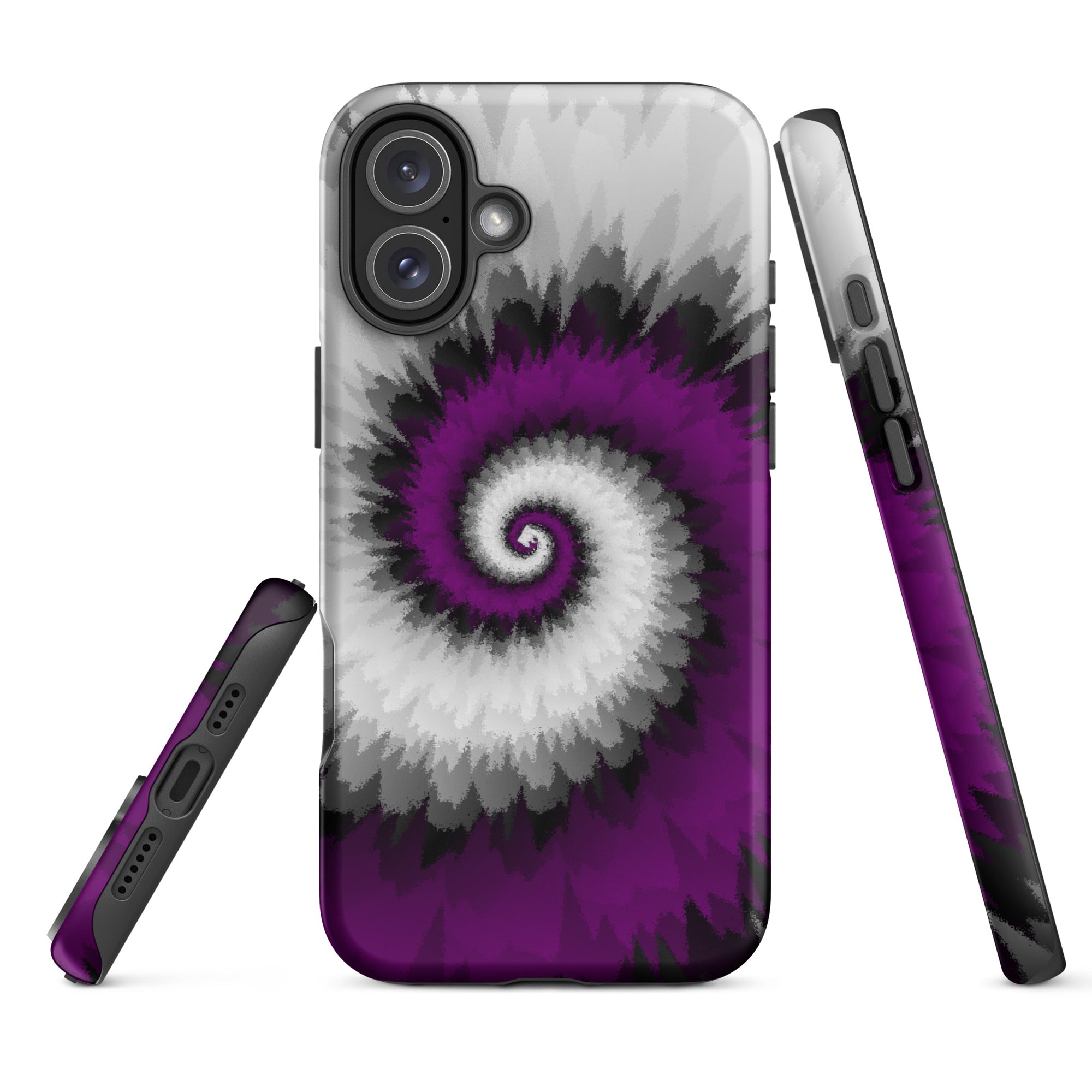 Tough Case for iPhone® Tie Dye Spiral Asexual