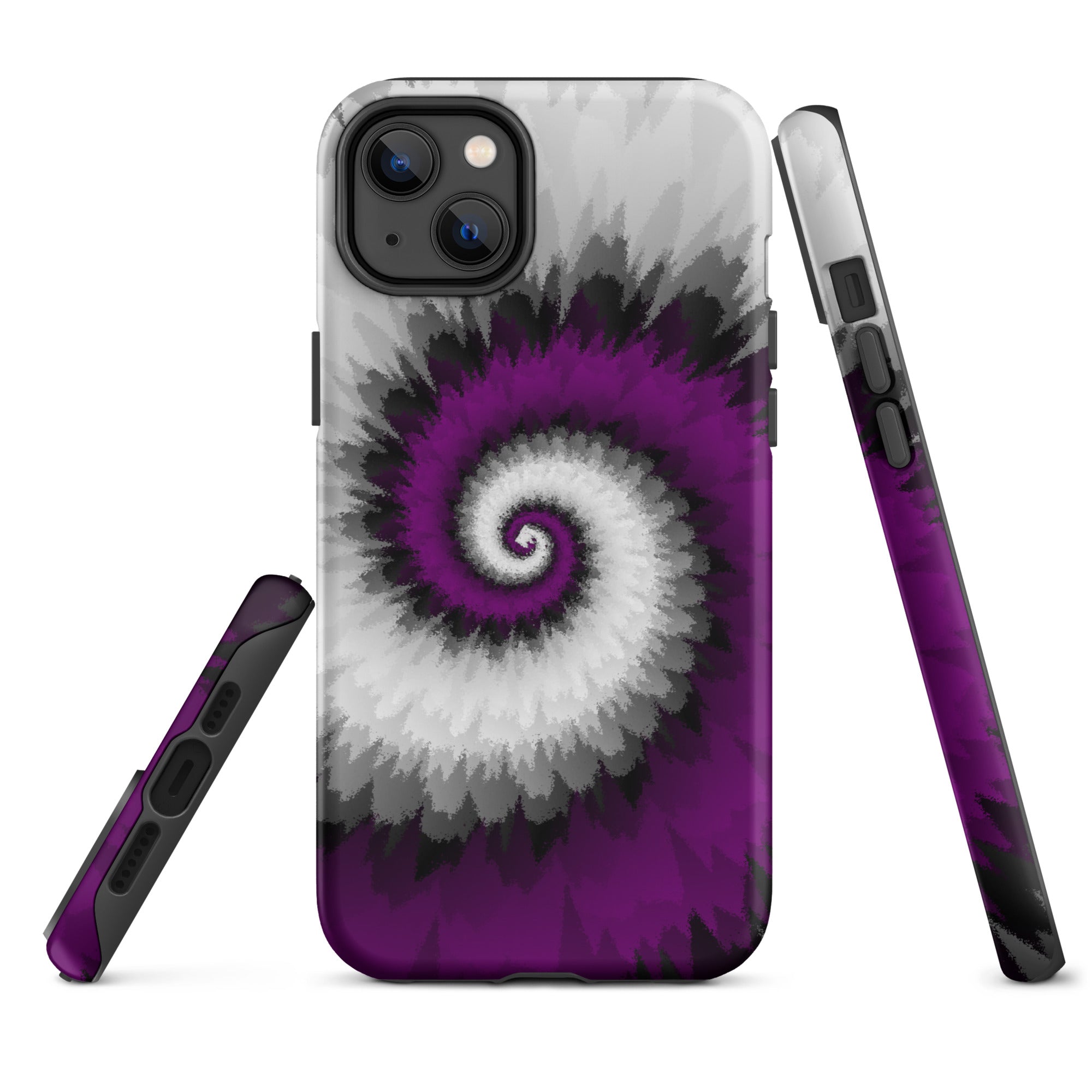 Tough Case for iPhone® Tie Dye Spiral Asexual