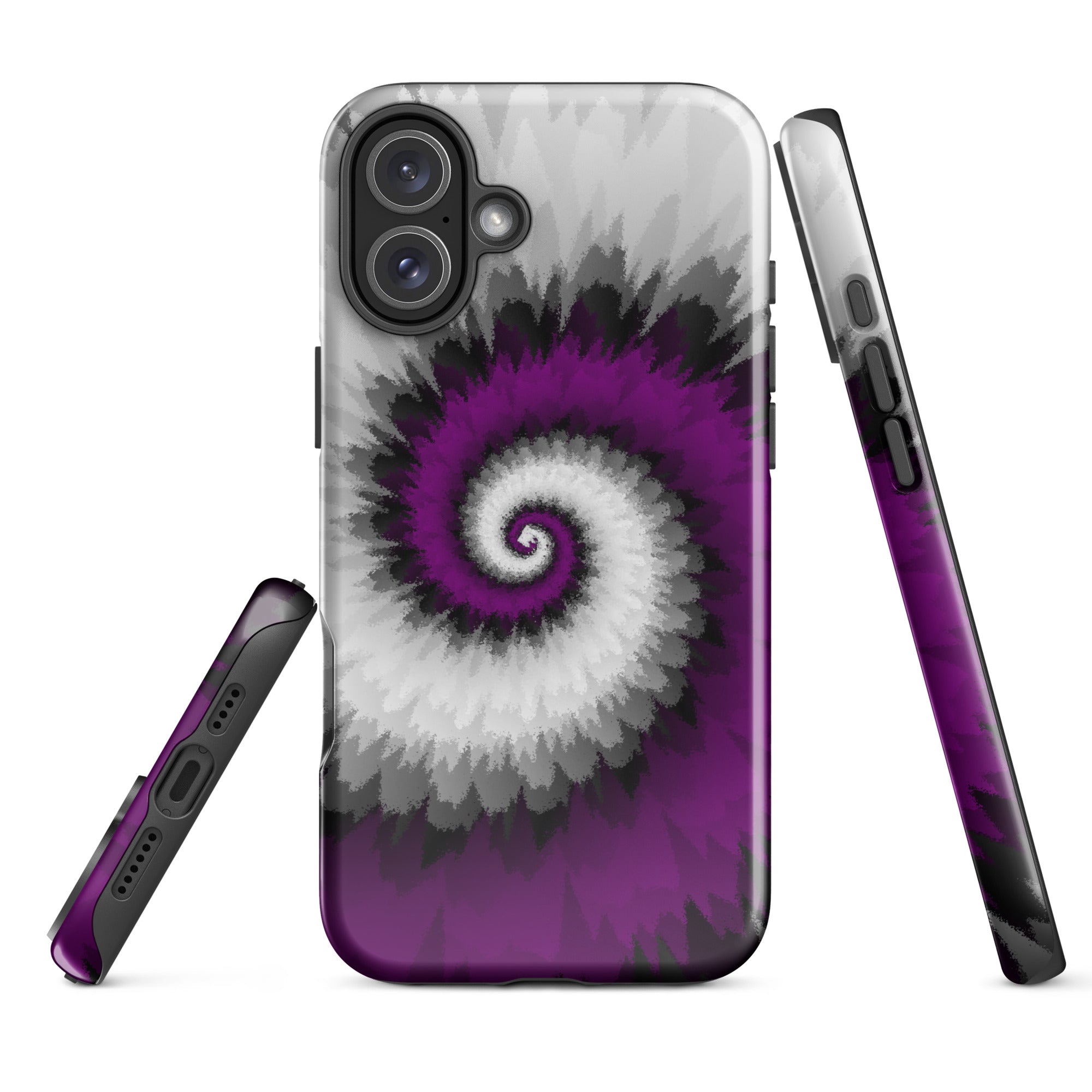Tough Case for iPhone® Tie Dye Spiral Asexual