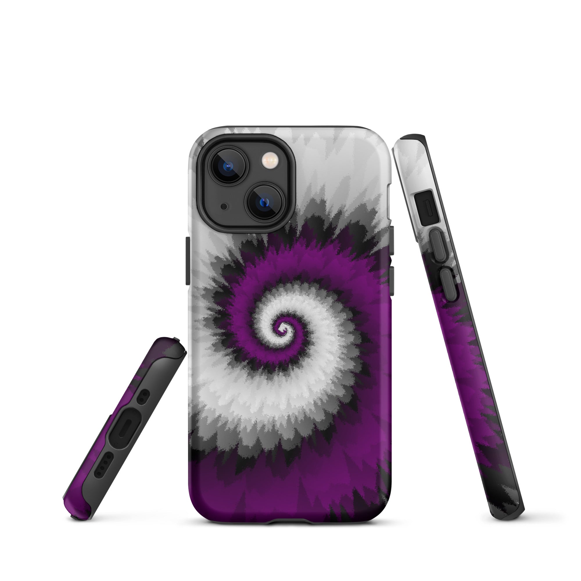 Tough Case for iPhone® Tie Dye Spiral Asexual