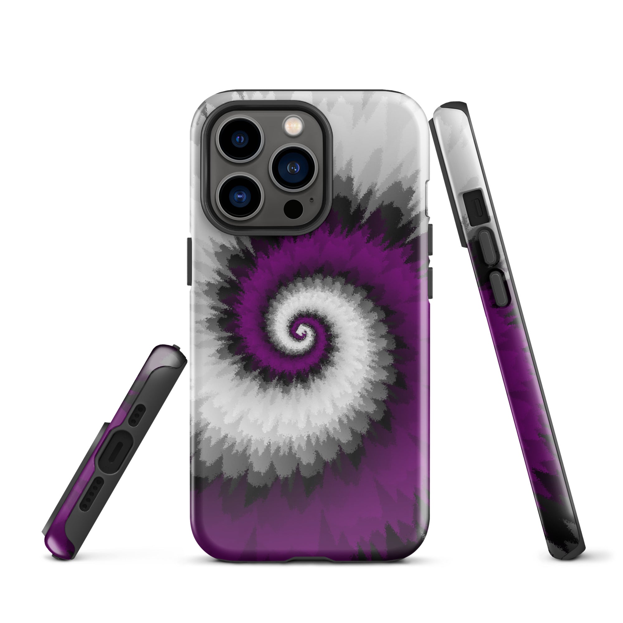Tough Case for iPhone® Tie Dye Spiral Asexual