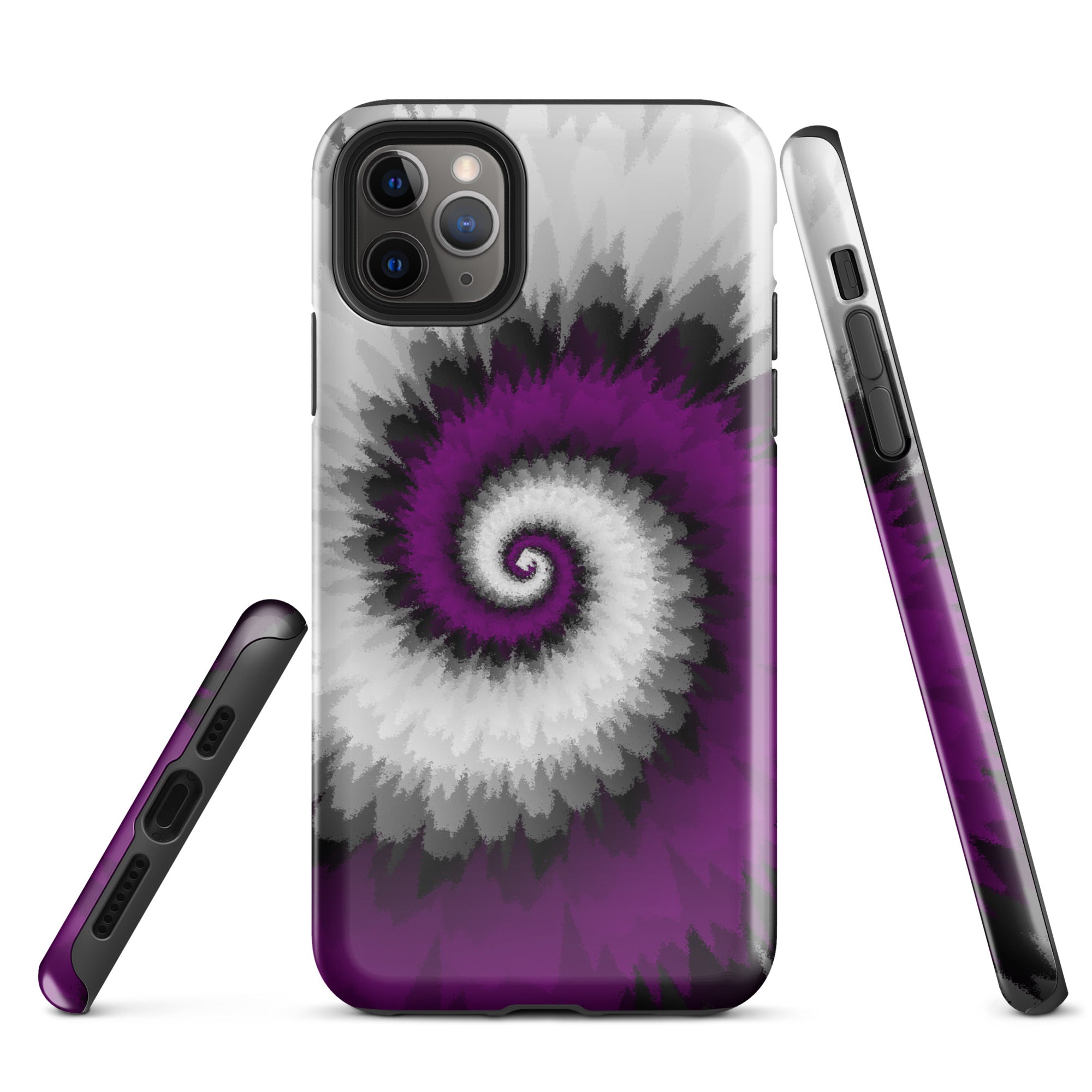 Tough Case for iPhone® Tie Dye Spiral Asexual