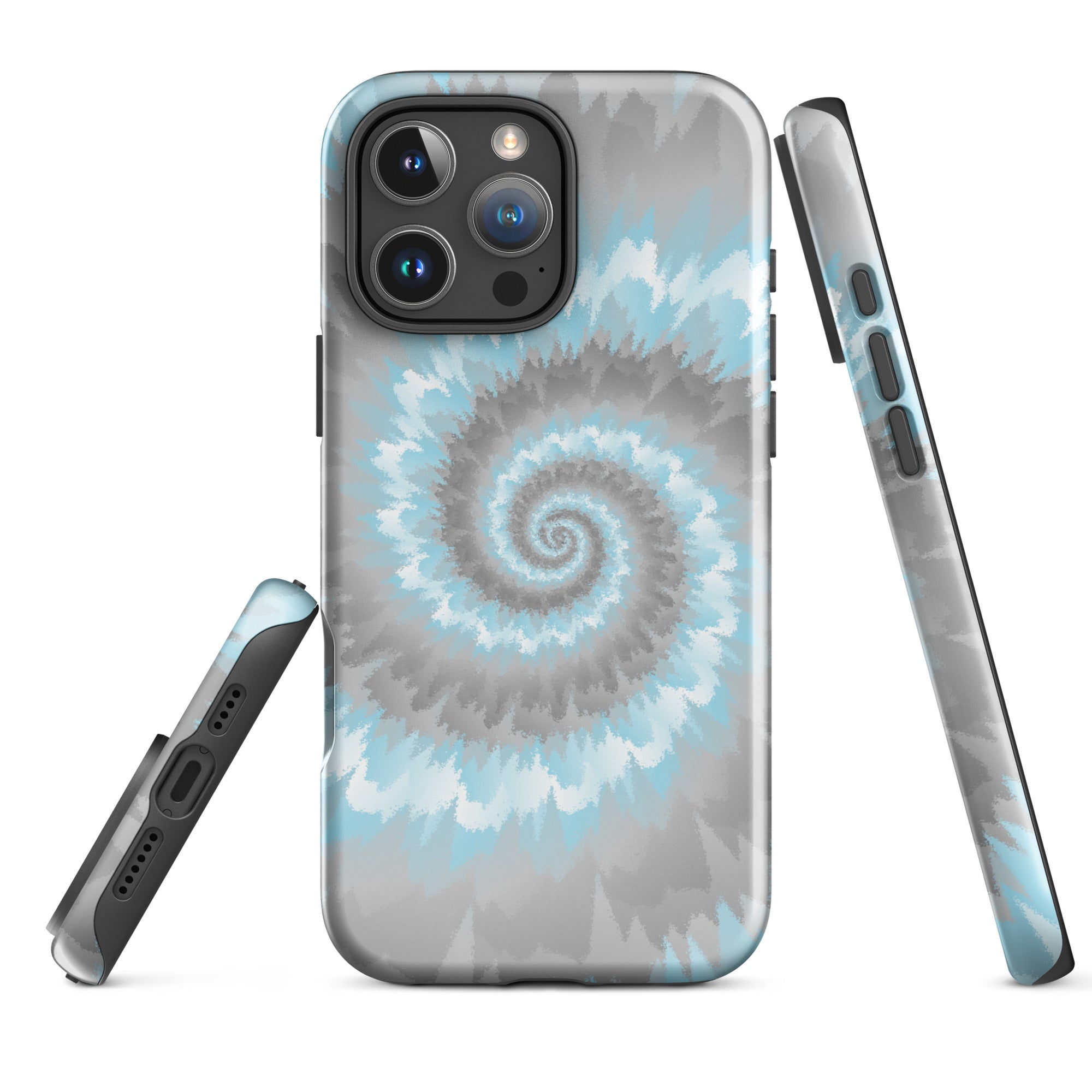 Tough Case for iPhone® Tie Dye Spiral Demiboy