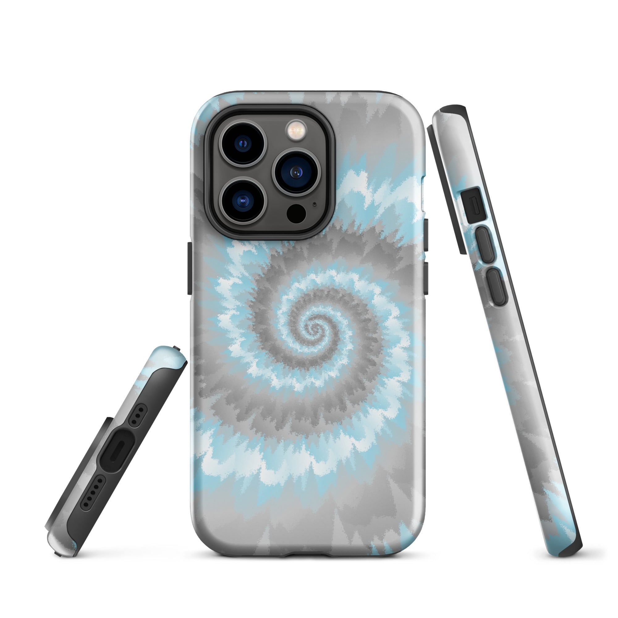 Tough Case for iPhone® Tie Dye Spiral Demiboy