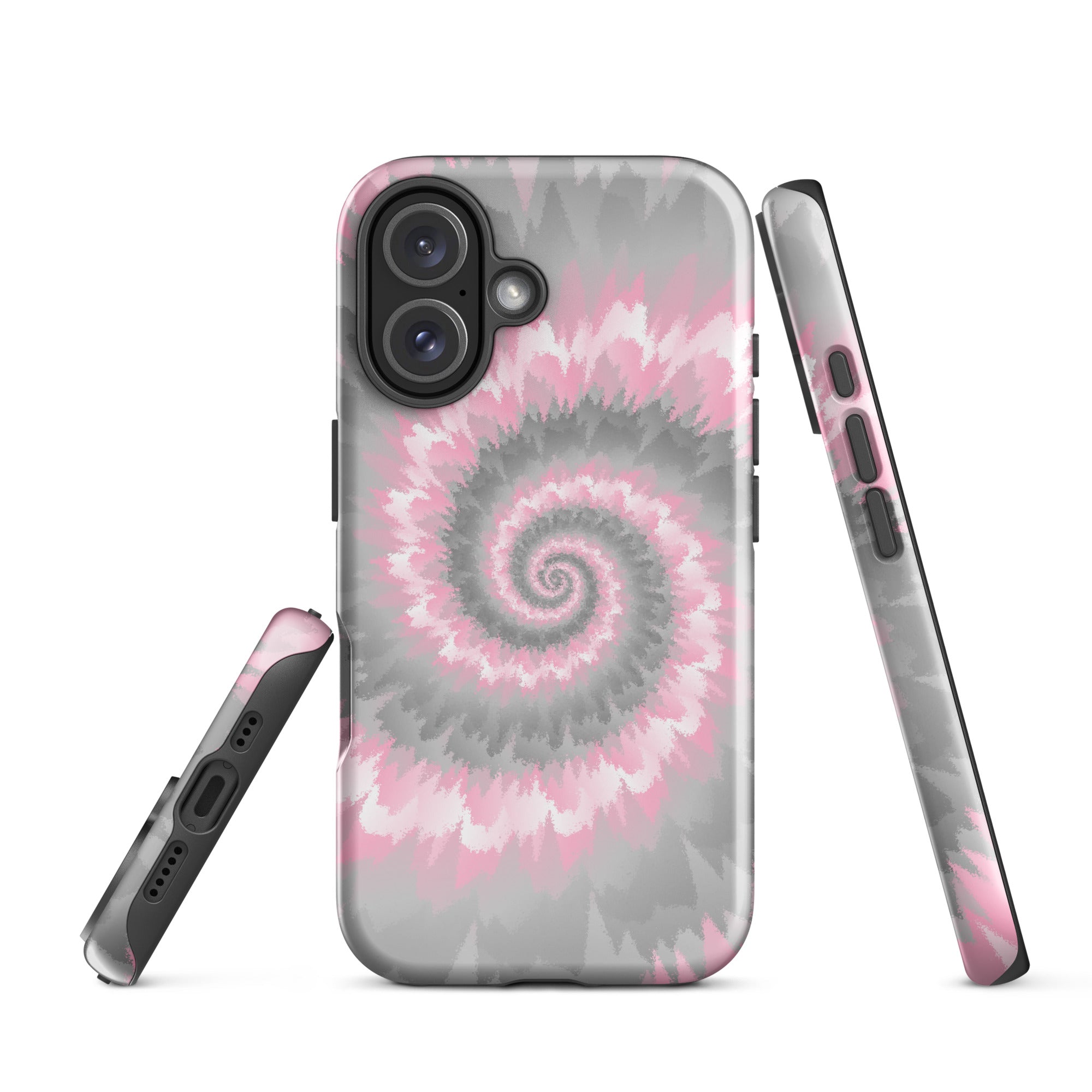 Tough Case for iPhone® Tie Dye Spiral Demigirl