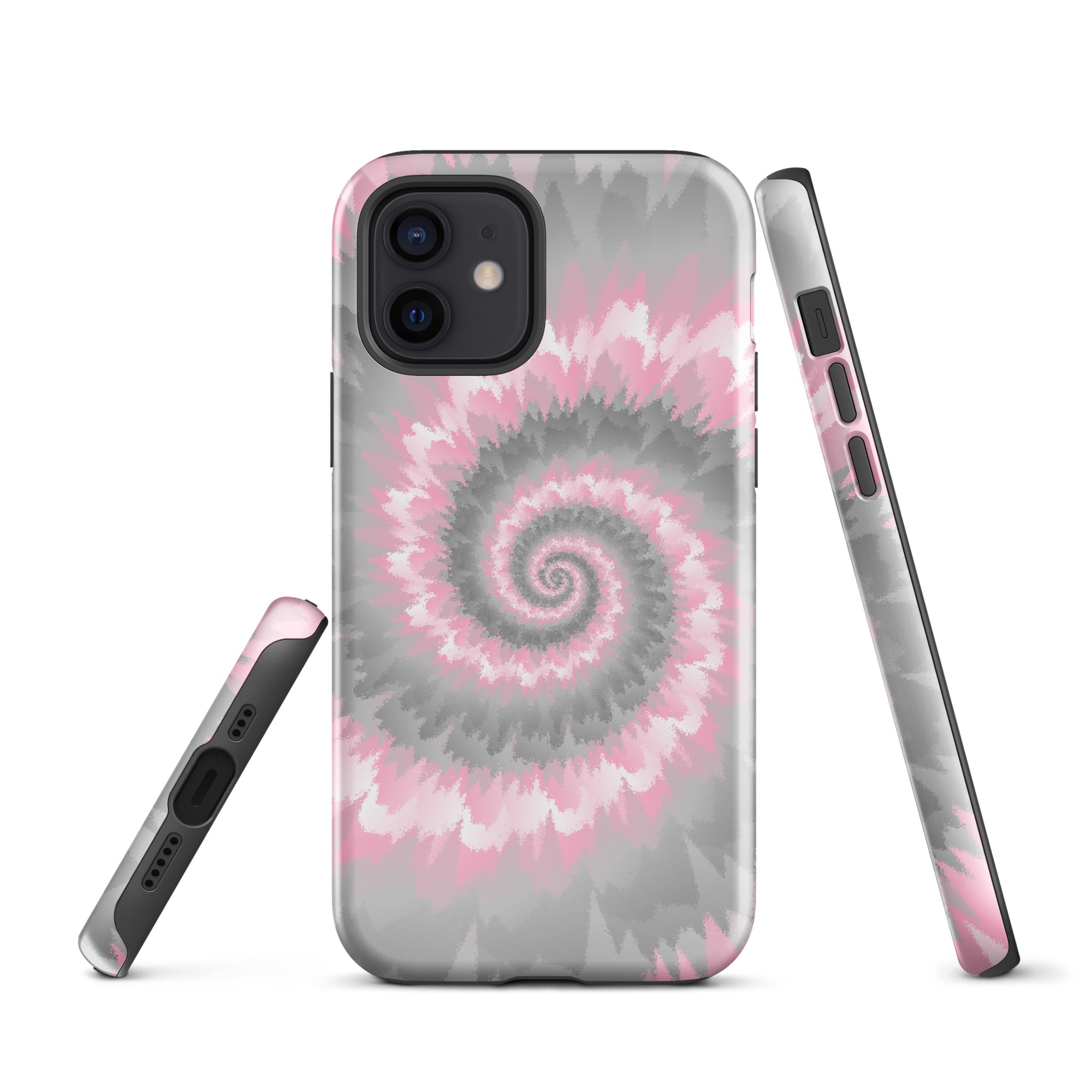 Tough Case for iPhone® Tie Dye Spiral Demigirl