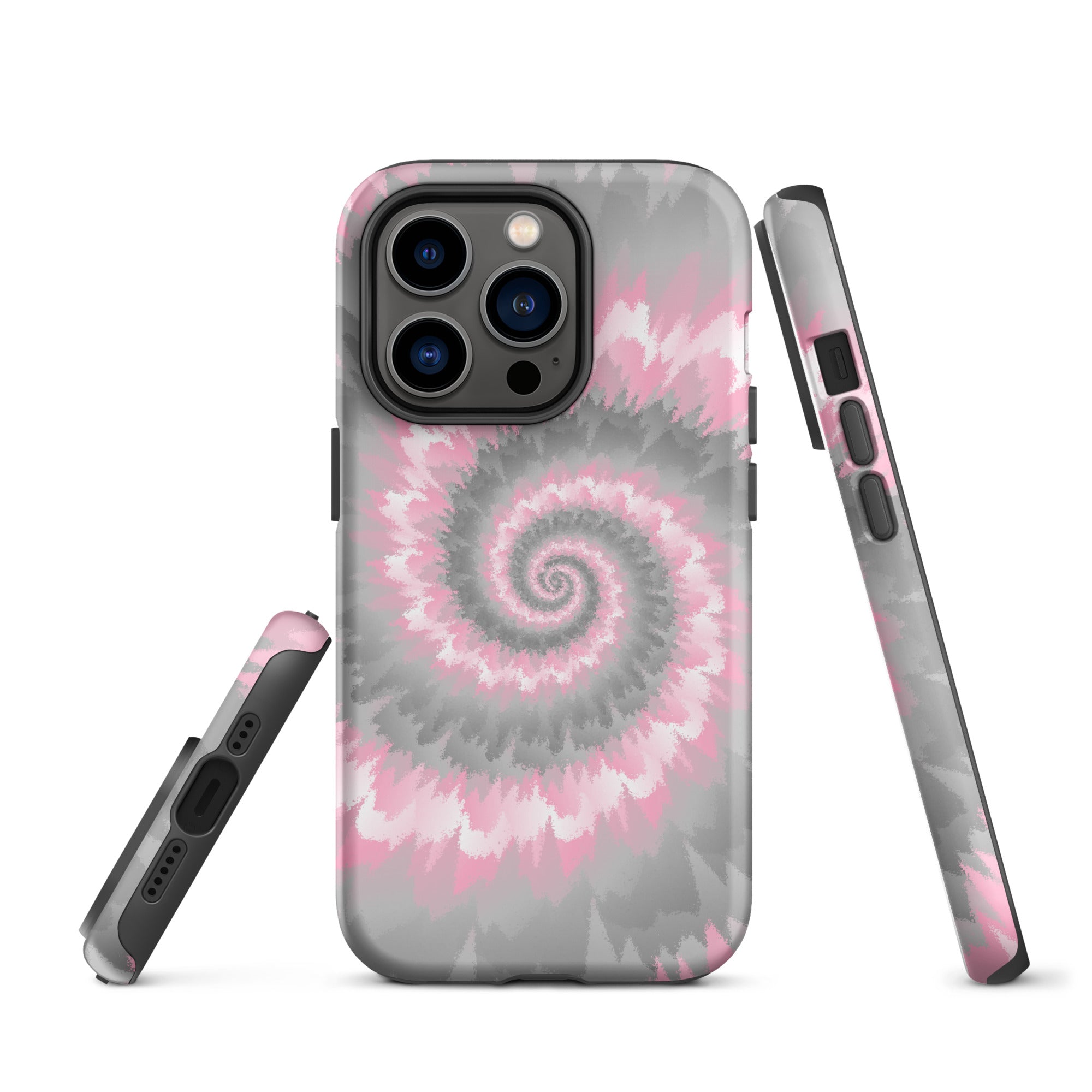 Tough Case for iPhone® Tie Dye Spiral Demigirl