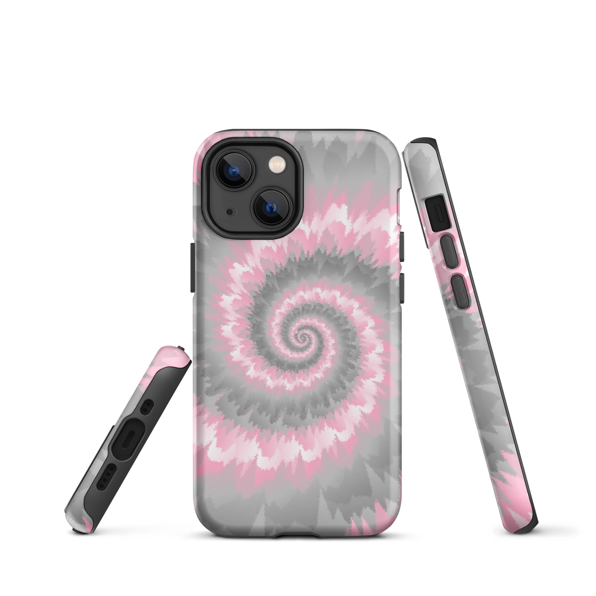 Tough Case for iPhone® Tie Dye Spiral Demigirl