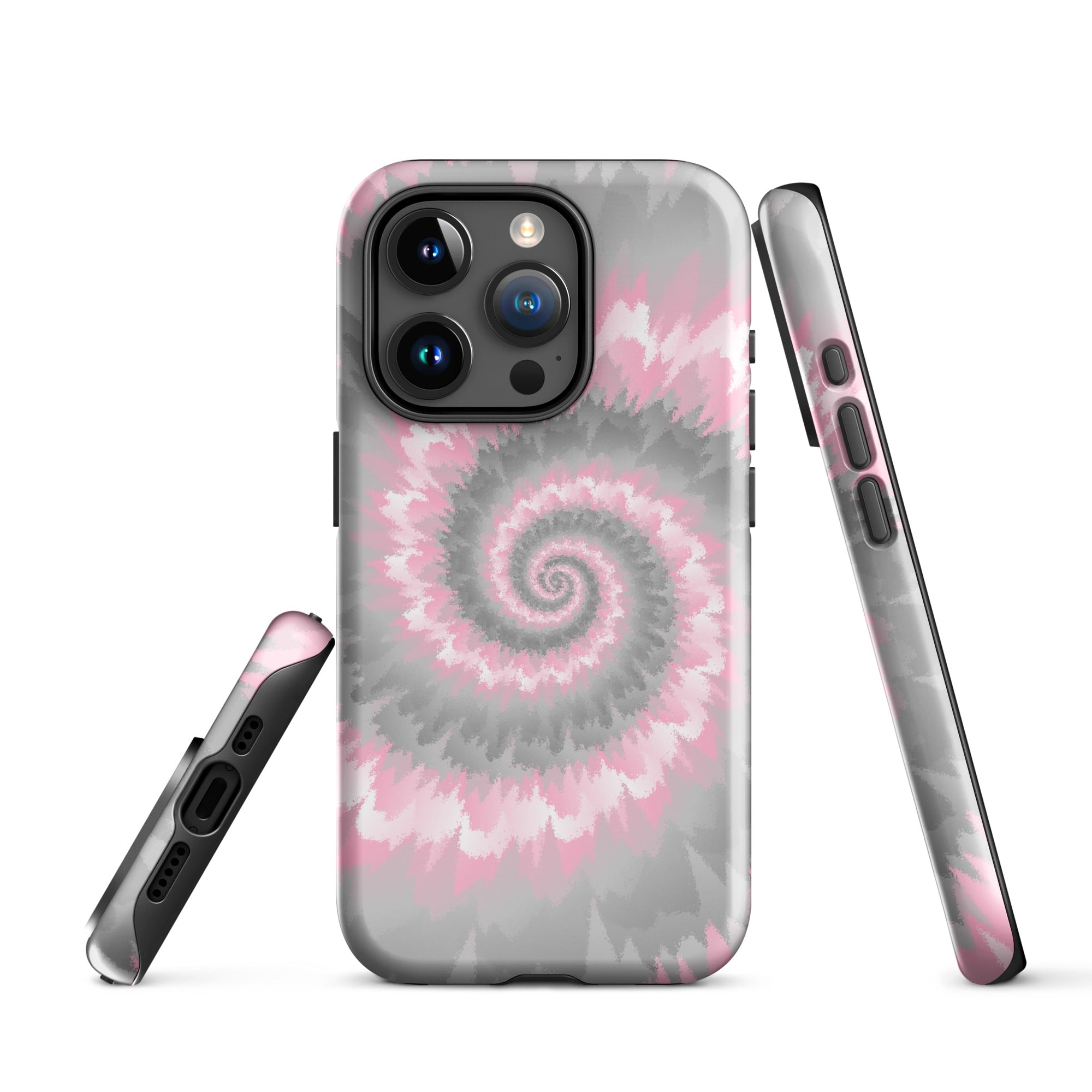 Tough Case for iPhone® Tie Dye Spiral Demigirl