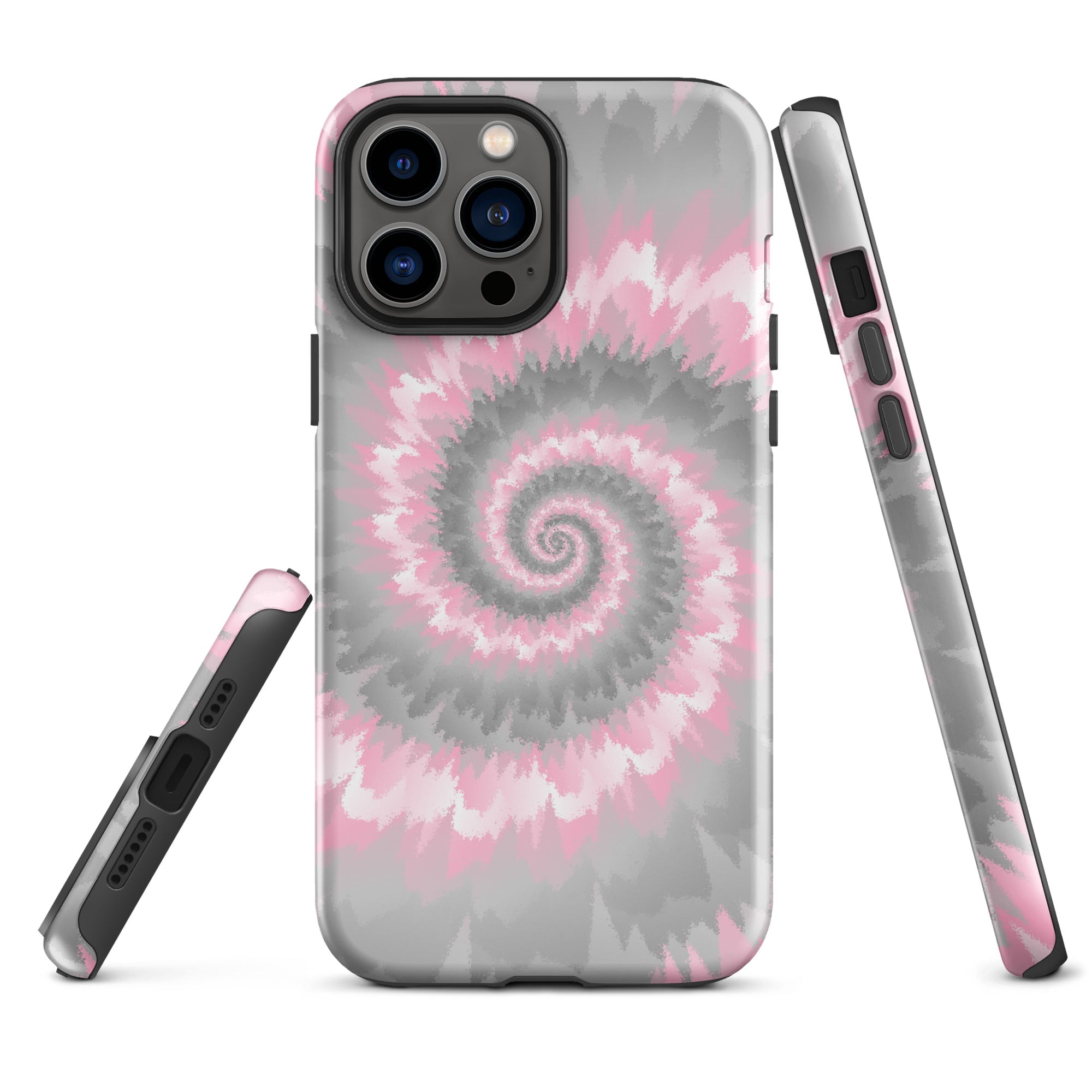 Tough Case for iPhone® Tie Dye Spiral Demigirl
