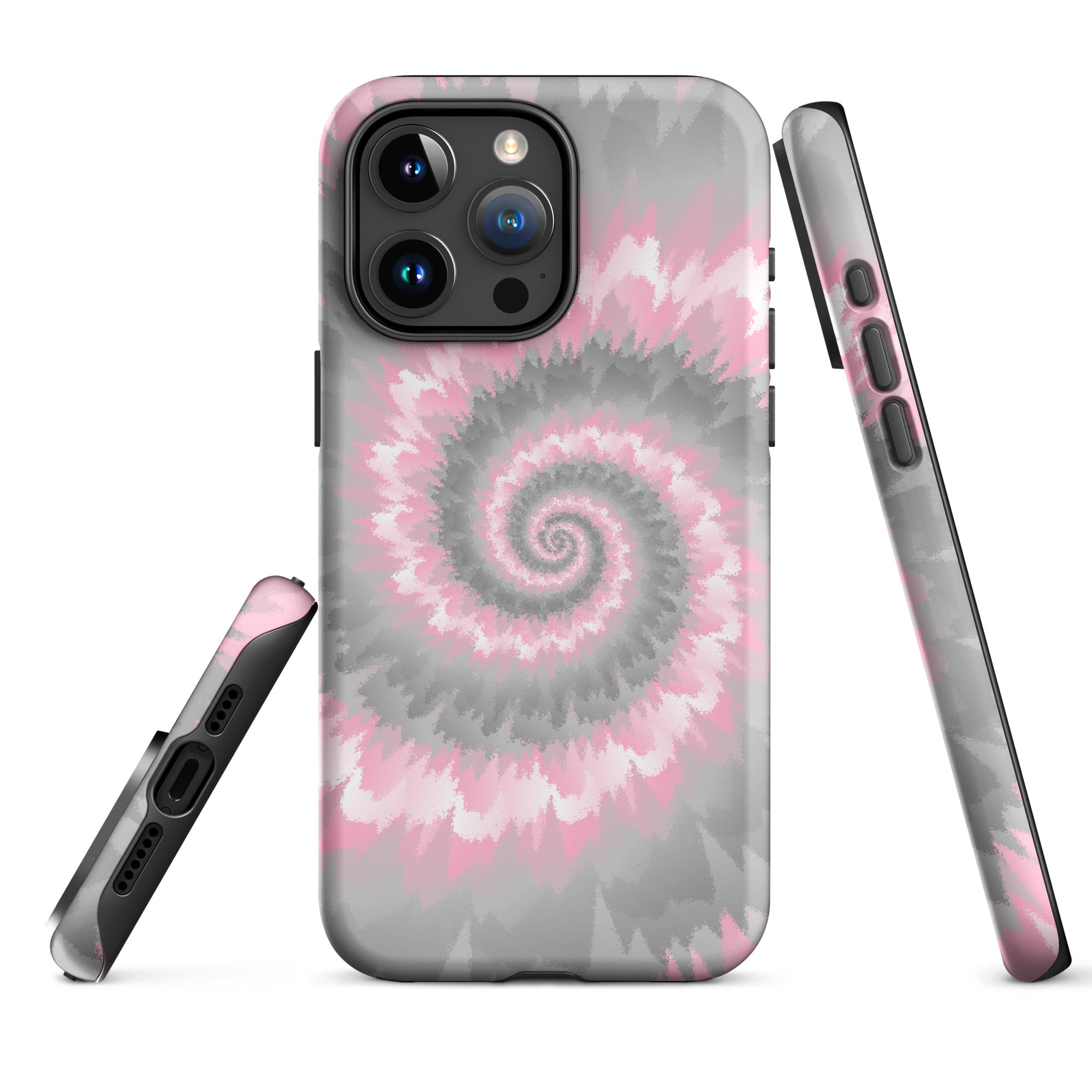 Tough Case for iPhone® Tie Dye Spiral Demigirl