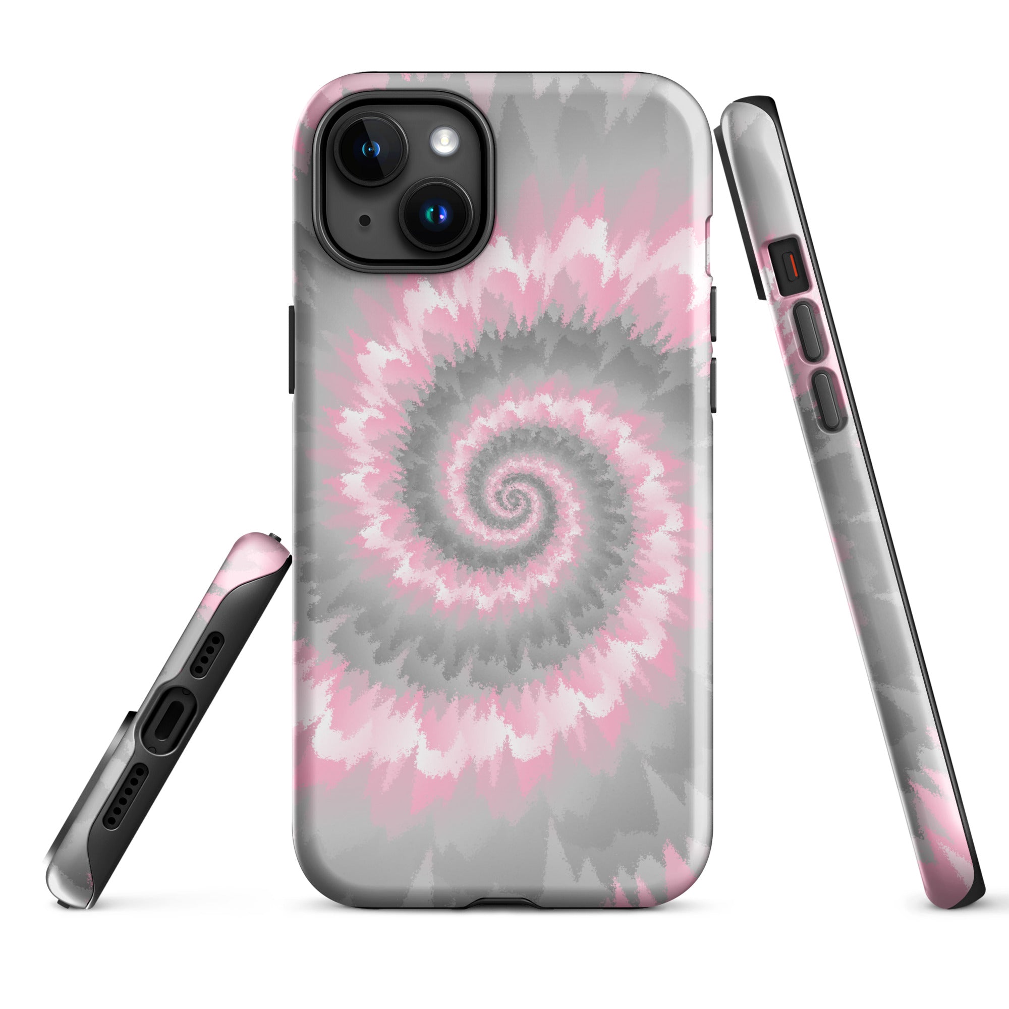 Tough Case for iPhone® Tie Dye Spiral Demigirl