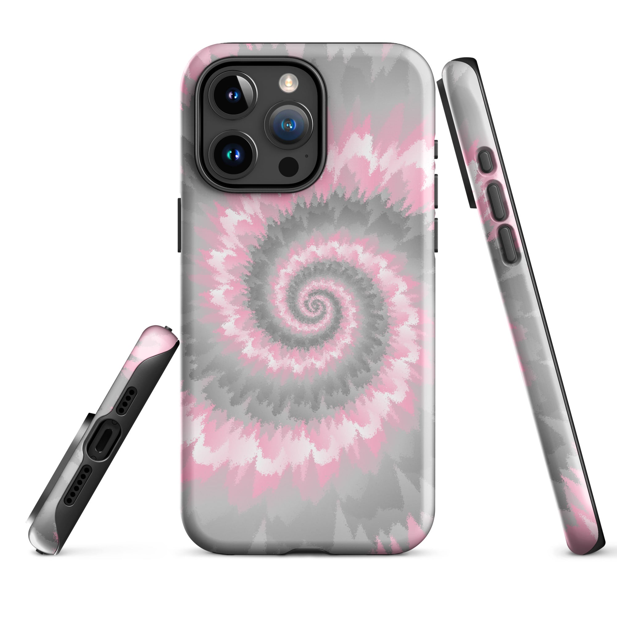 Tough Case for iPhone® Tie Dye Spiral Demigirl