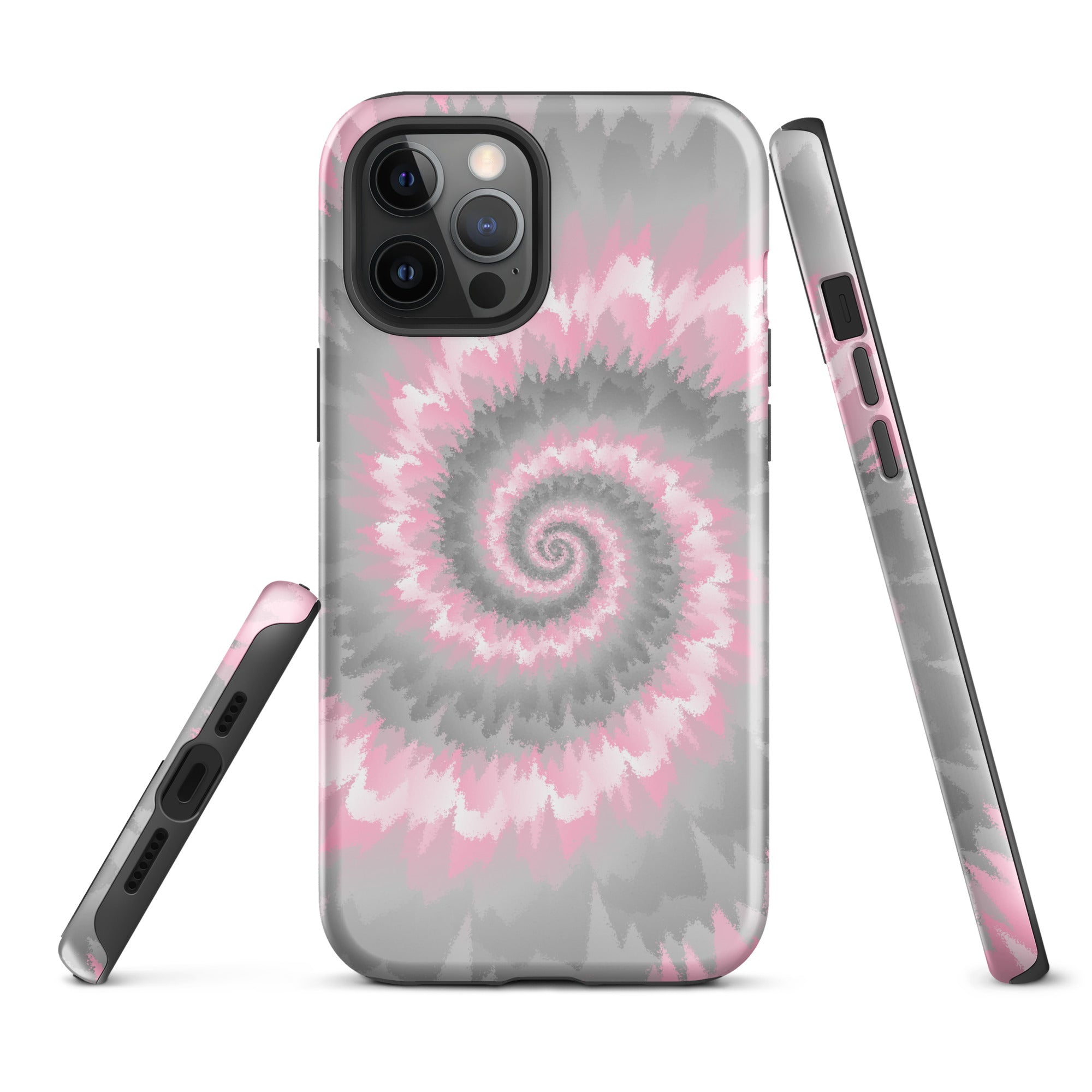 Tough Case for iPhone® Tie Dye Spiral Demigirl