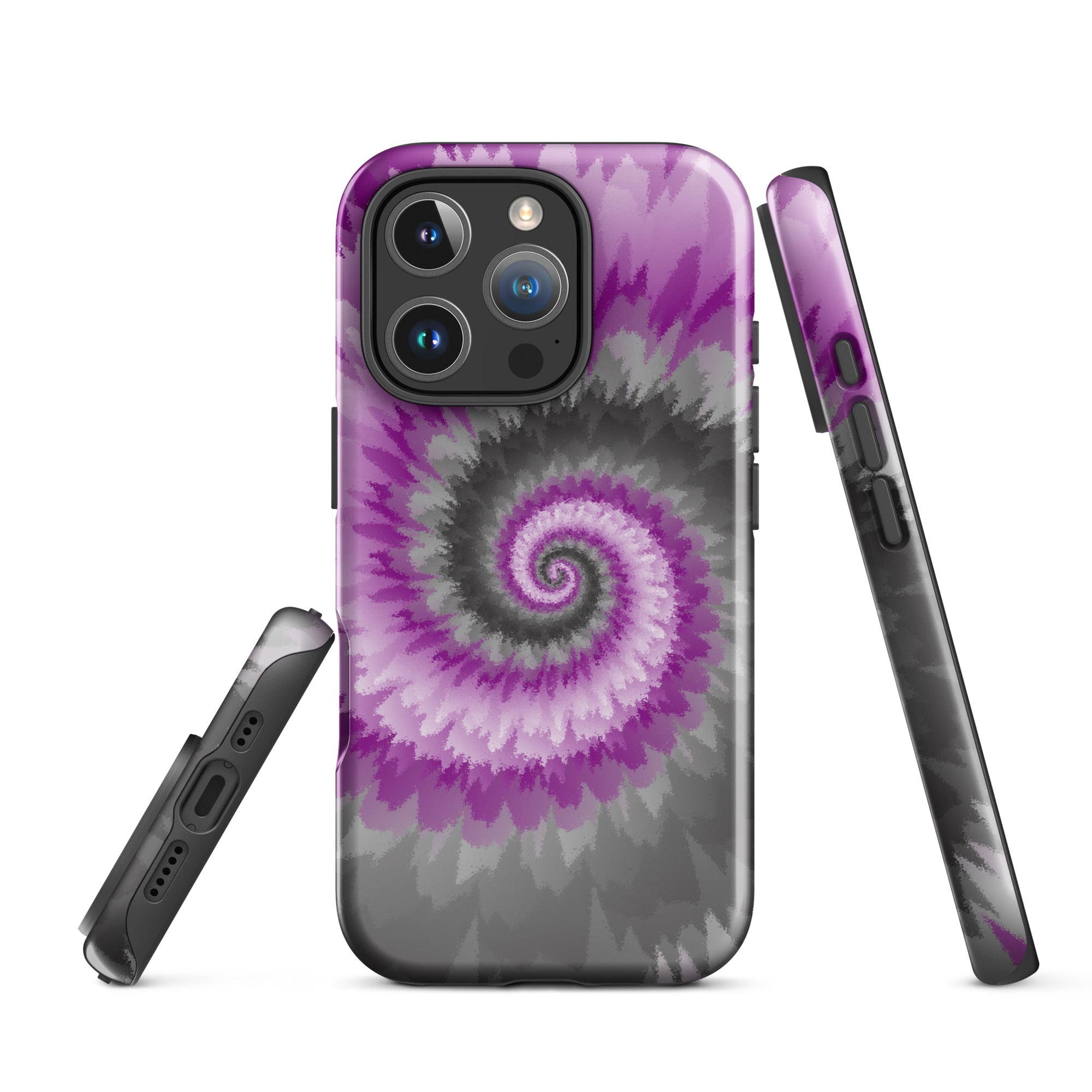 Tough Case for iPhone® Tie Dye Spiral Demisexual