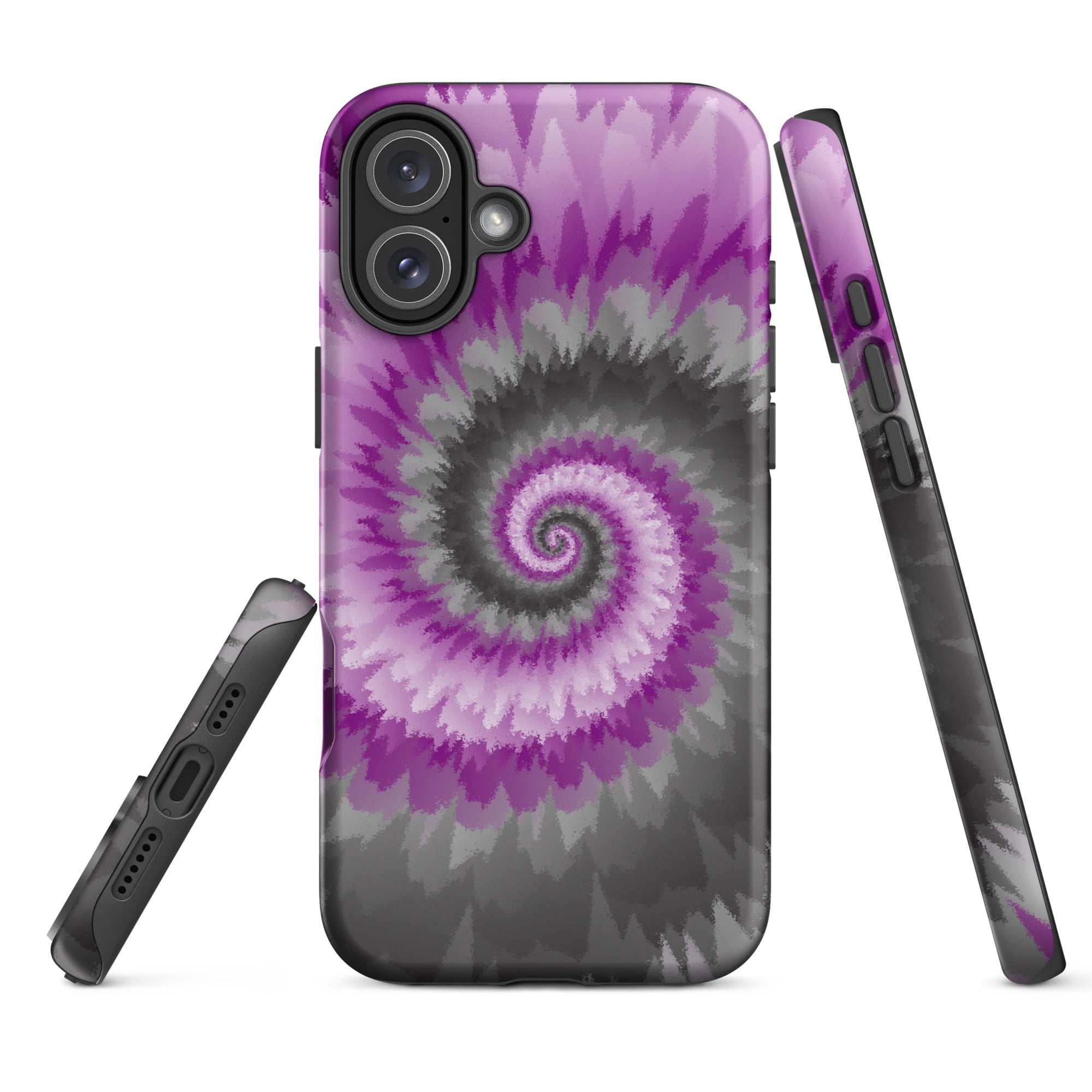 Tough Case for iPhone® Tie Dye Spiral Demisexual