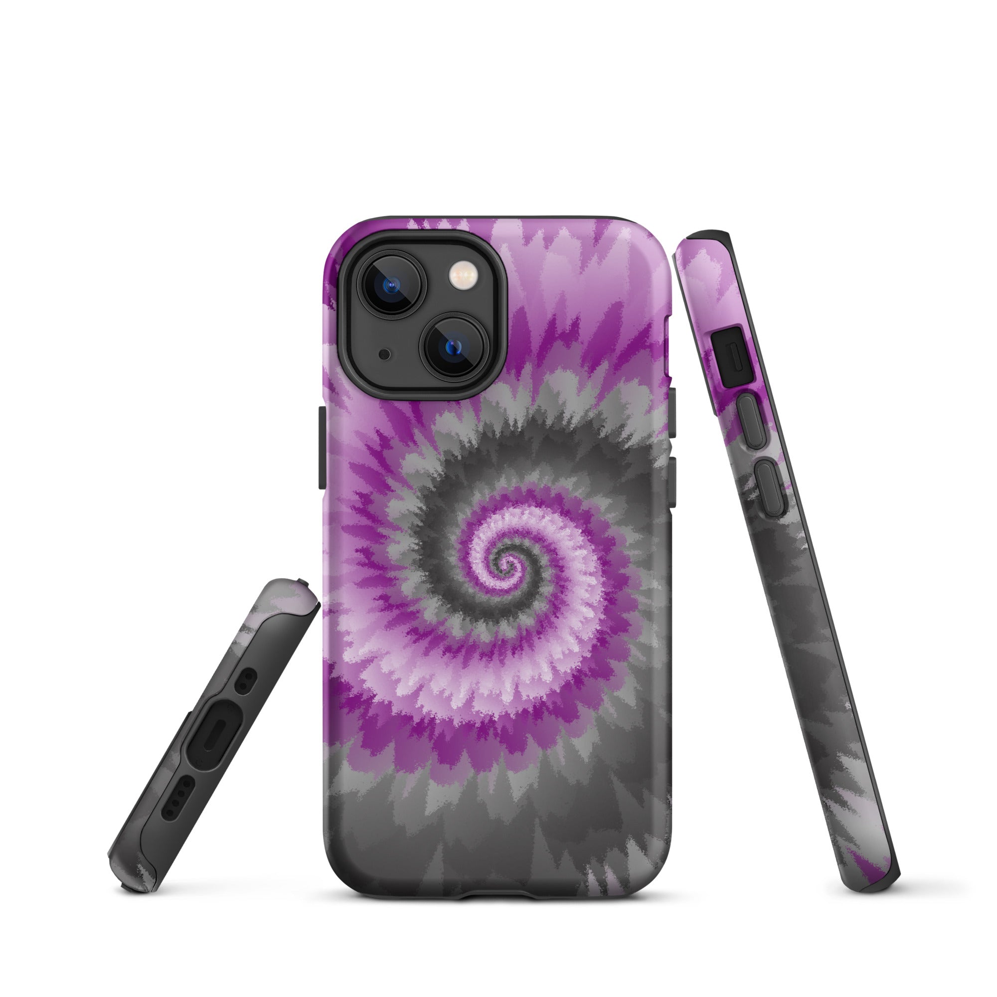 Tough Case for iPhone® Tie Dye Spiral Demisexual