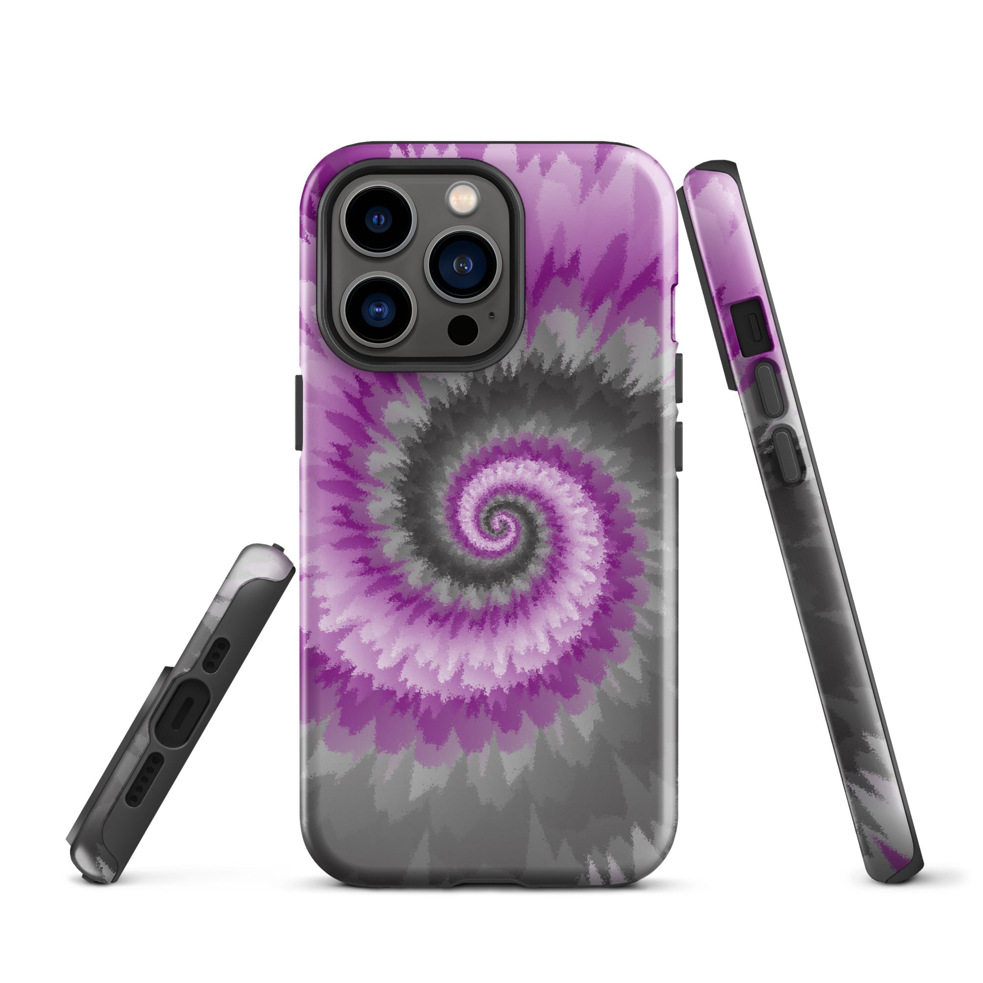 Tough Case for iPhone® Tie Dye Spiral Demisexual