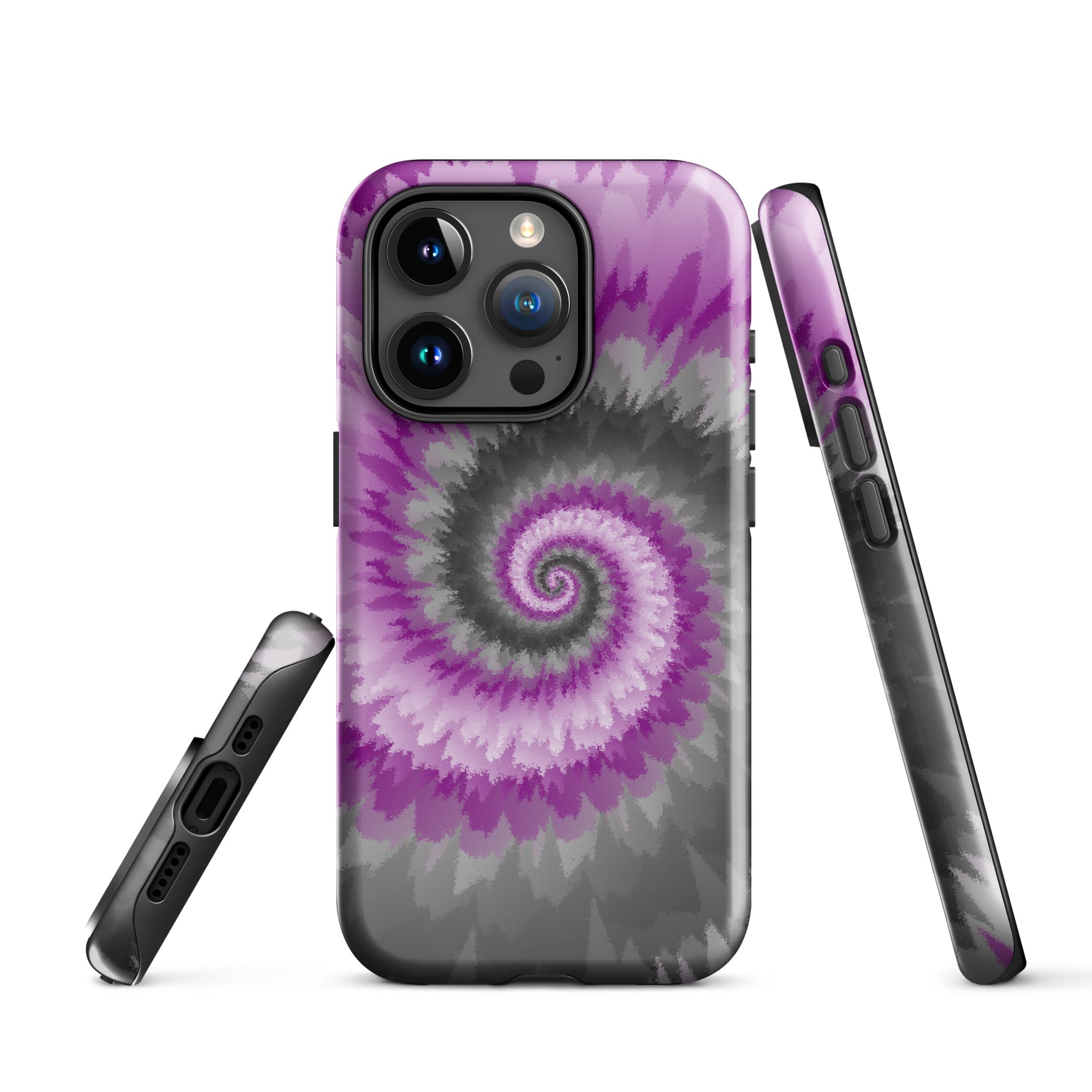Tough Case for iPhone® Tie Dye Spiral Demisexual