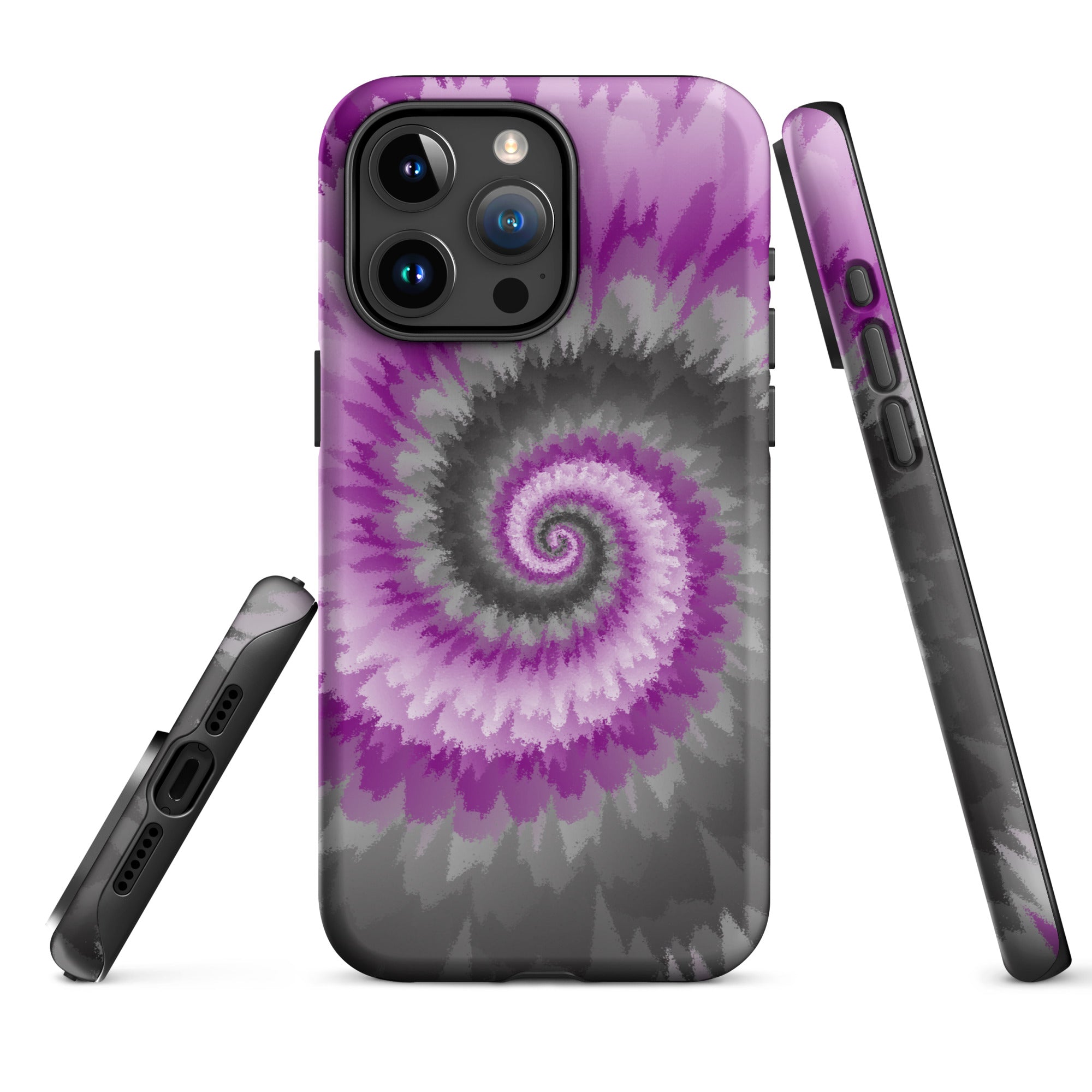 Tough Case for iPhone® Tie Dye Spiral Demisexual