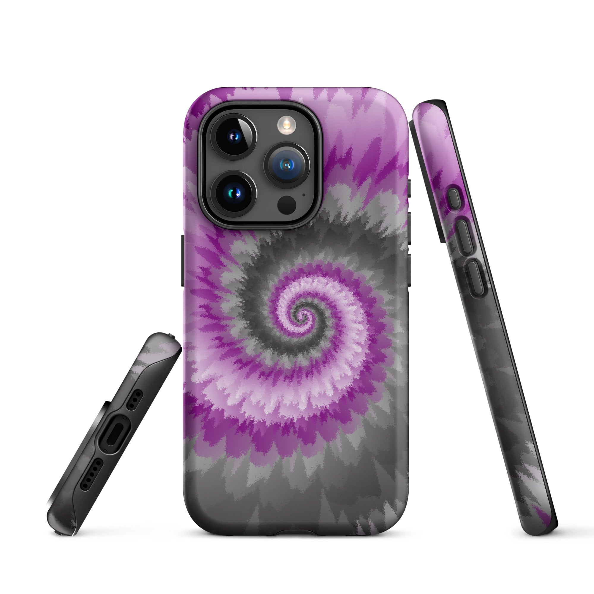 Tough Case for iPhone® Tie Dye Spiral Demisexual