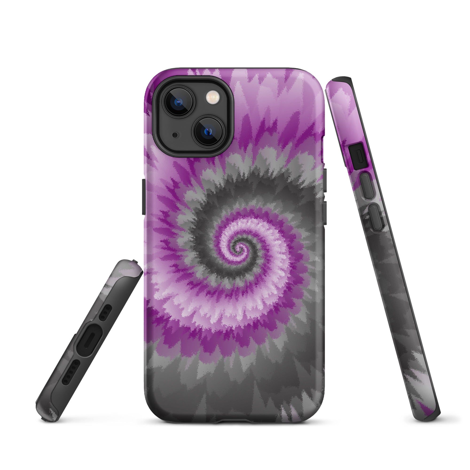 Tough Case for iPhone® Tie Dye Spiral Demisexual