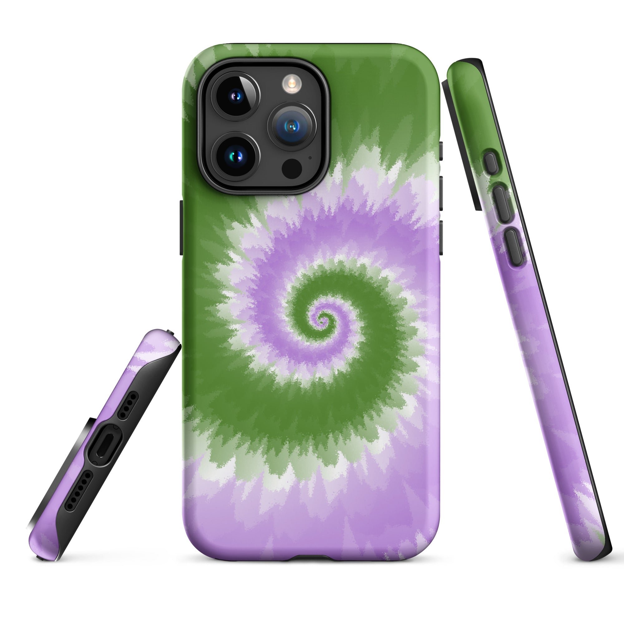 Tough Case for iPhone® Tie Dye Spiral Genderqueer
