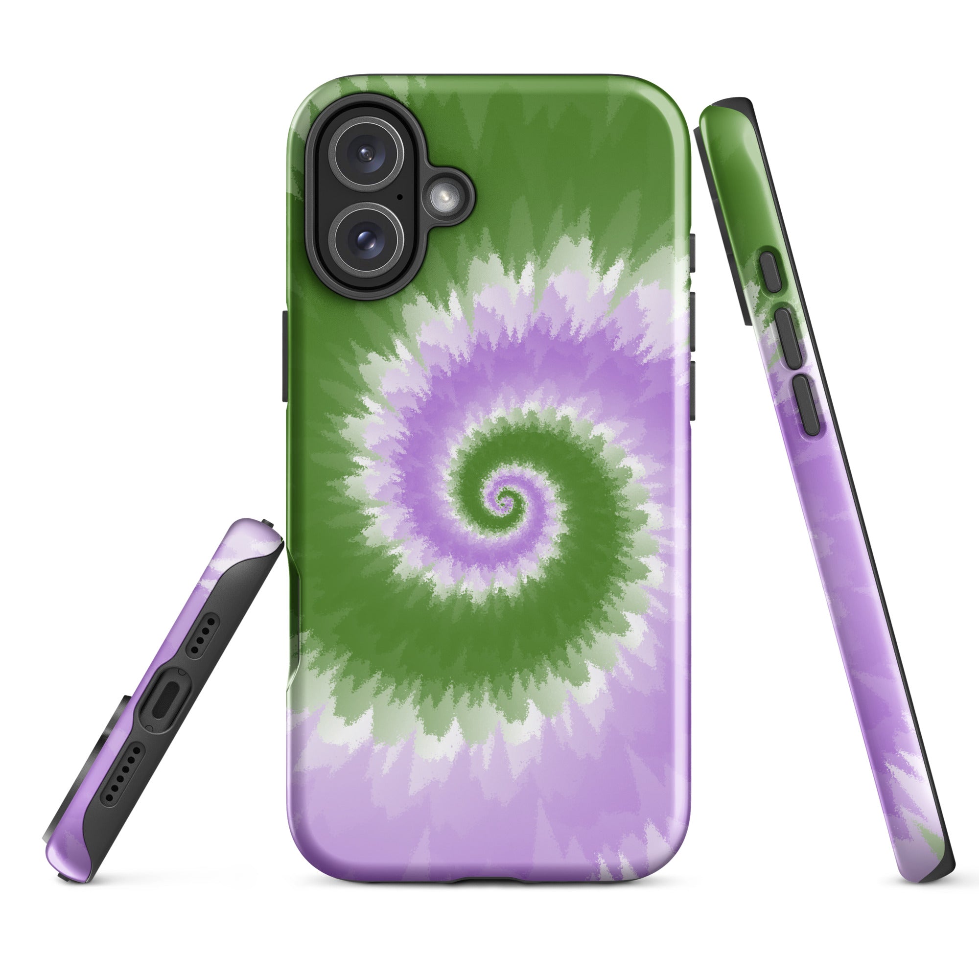 Tough Case for iPhone® Tie Dye Spiral Genderqueer
