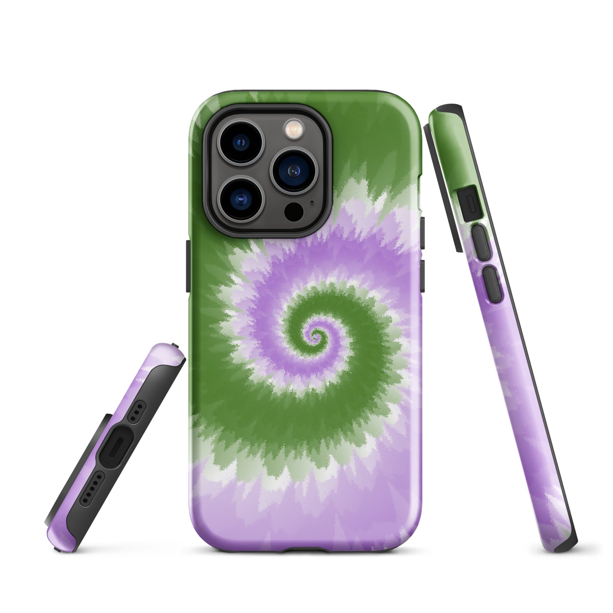 Tough Case for iPhone® Tie Dye Spiral Genderqueer