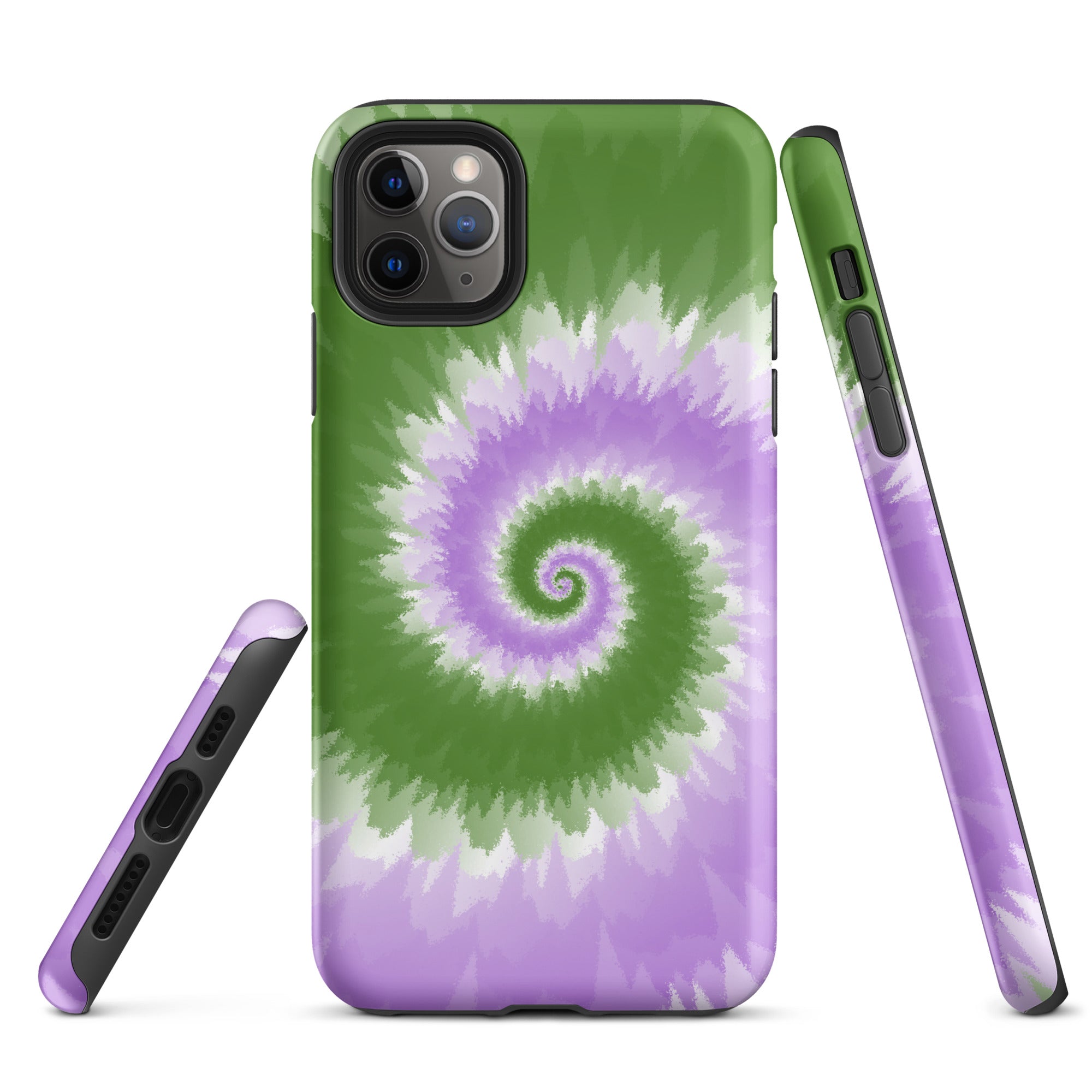 Tough Case for iPhone® Tie Dye Spiral Genderqueer