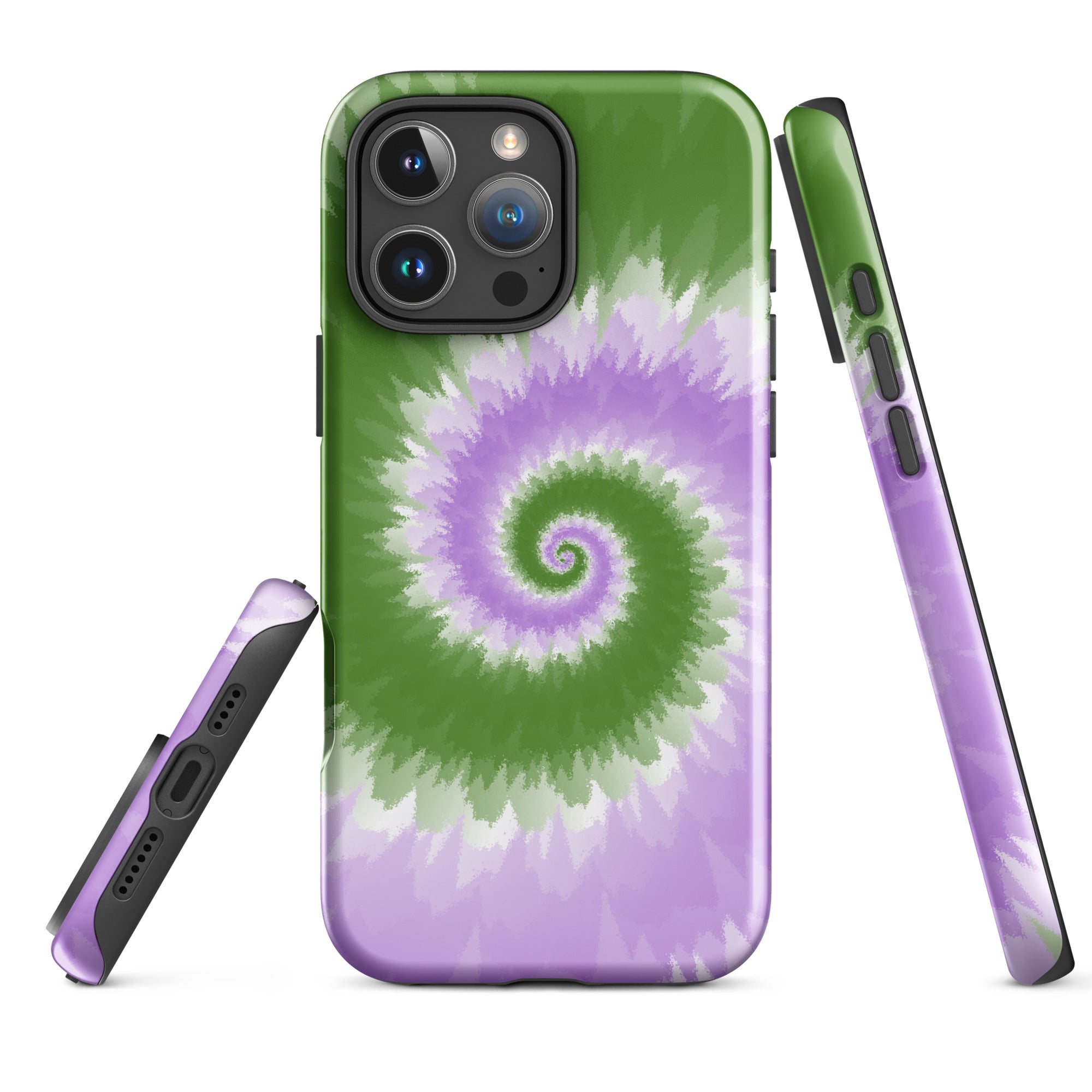 Tough Case for iPhone® Tie Dye Spiral Genderqueer